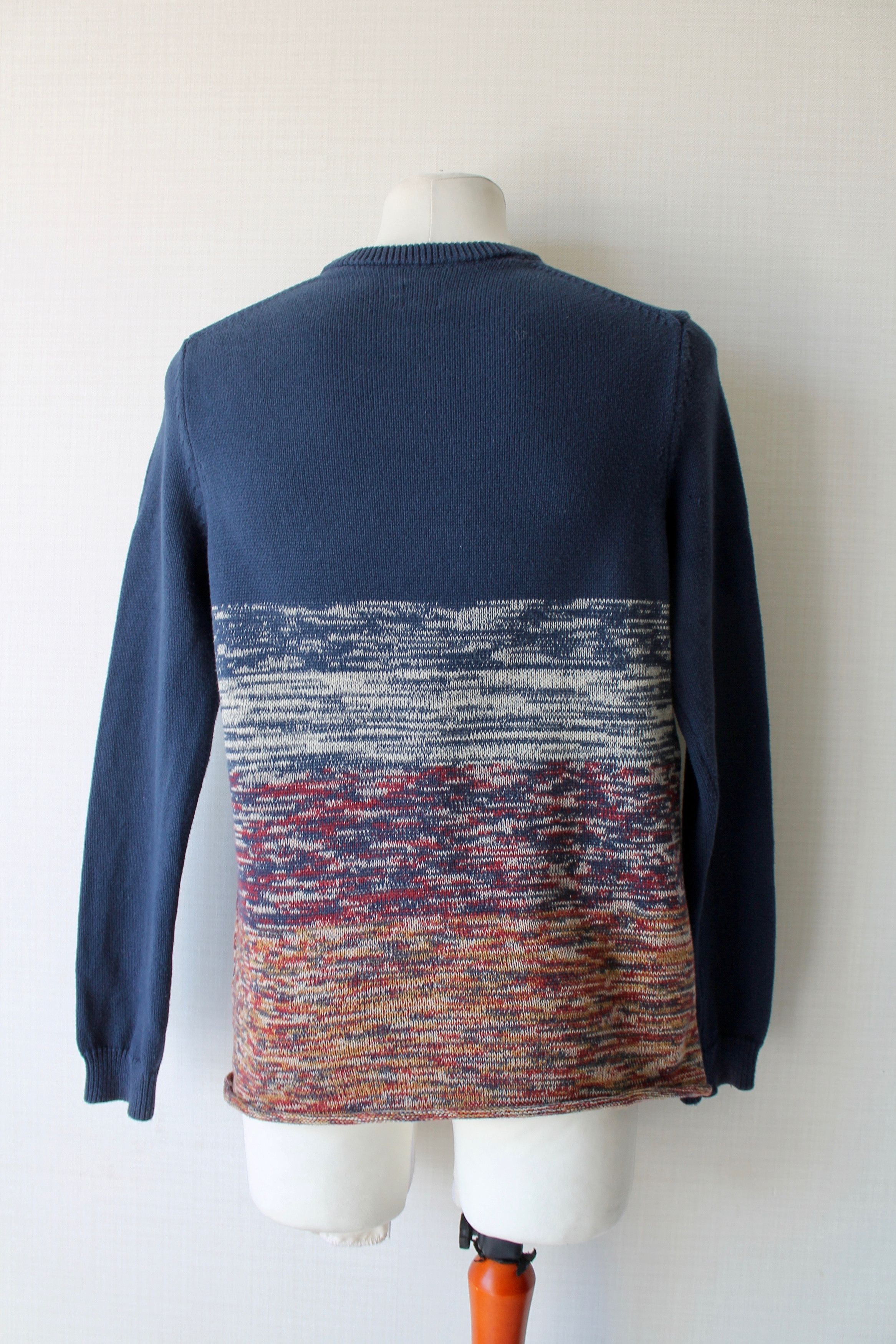 Pretty Green Pretty Green Gradient Cotton sweater Jumper Navy Blue Size US M / EU 48-50 / 2 - 6 Thumbnail