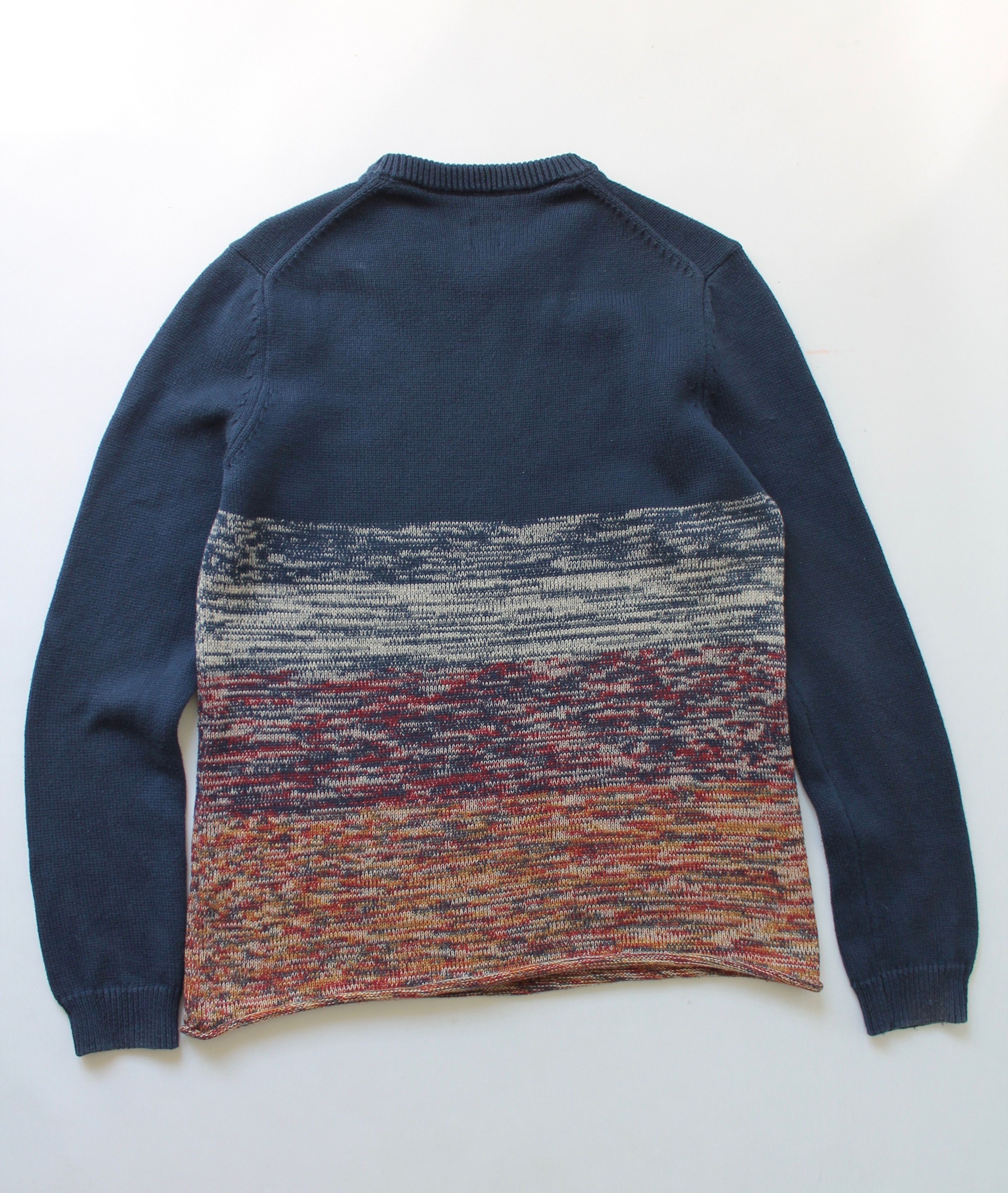 Pretty Green Pretty Green Gradient Cotton sweater Jumper Navy Blue Size US M / EU 48-50 / 2 - 11 Thumbnail
