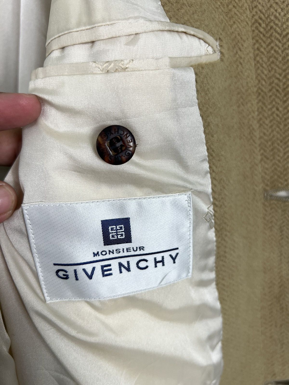 Givenchy 🔥 GIVENCHY MONSIEUR WOOL HARRINGBONE OVERCOAT Size US M / EU 48-50 / 2 - 7 Thumbnail