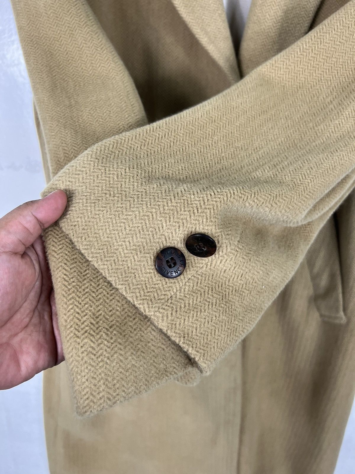 Givenchy 🔥 GIVENCHY MONSIEUR WOOL HARRINGBONE OVERCOAT Size US M / EU 48-50 / 2 - 10 Thumbnail