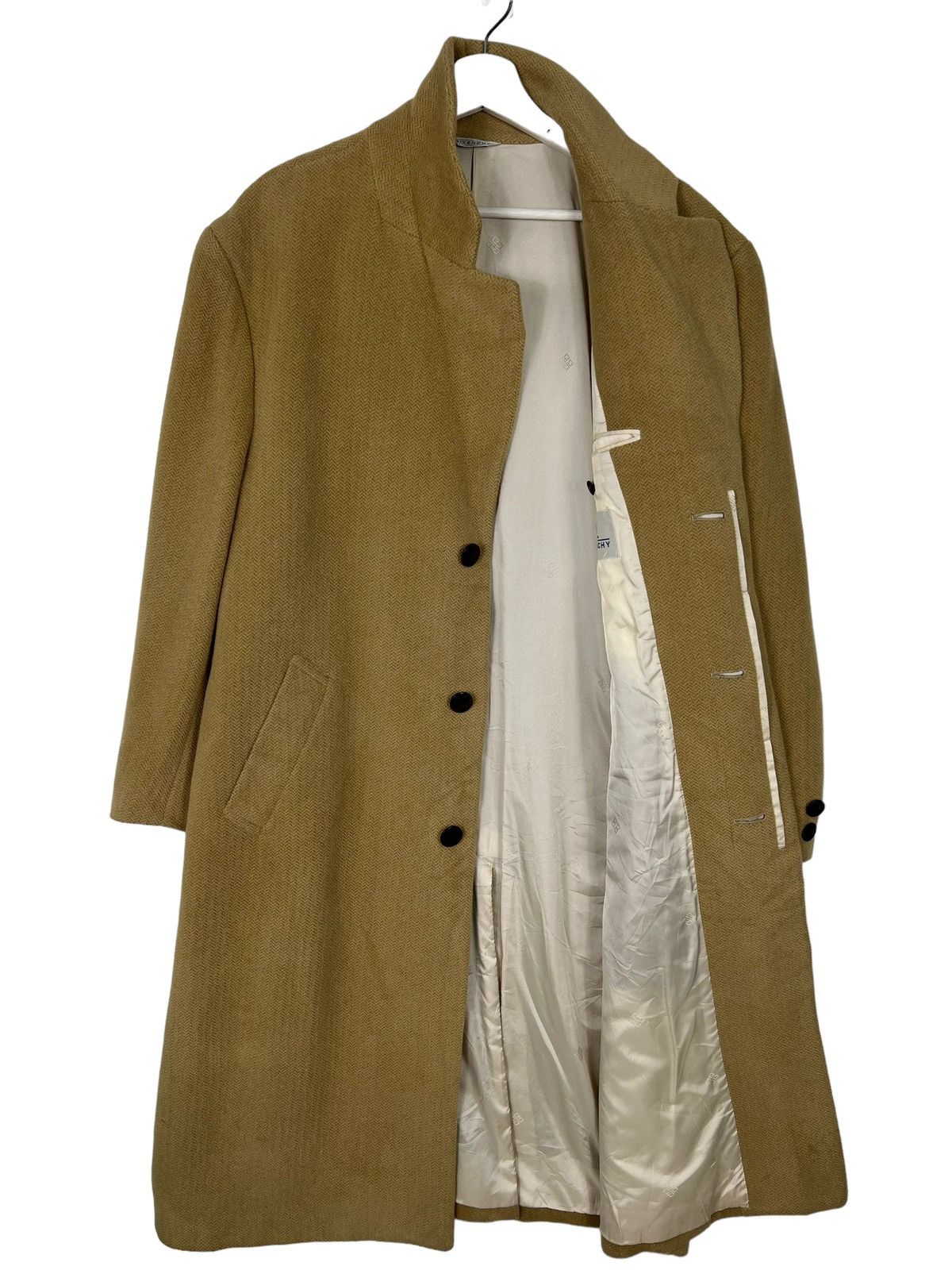 Givenchy 🔥 GIVENCHY MONSIEUR WOOL HARRINGBONE OVERCOAT Size US M / EU 48-50 / 2 - 1 Thumbnail