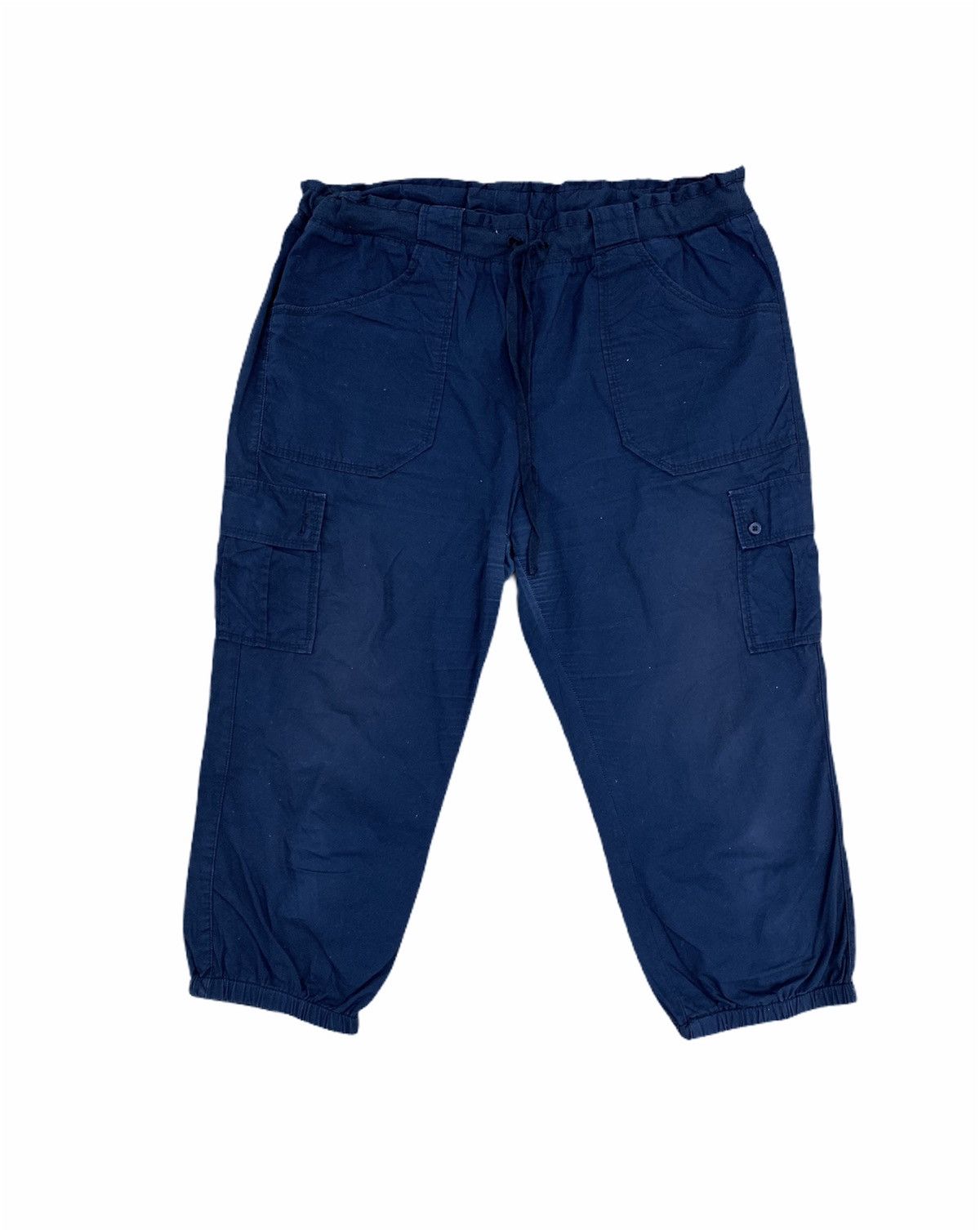 Japanese Brand × Uniqlo UNIQLO Vtg Elastic Waist Multipocket Crop Cargo Jogger Pant Size US 34 / EU 50 - 1 Thumbnail