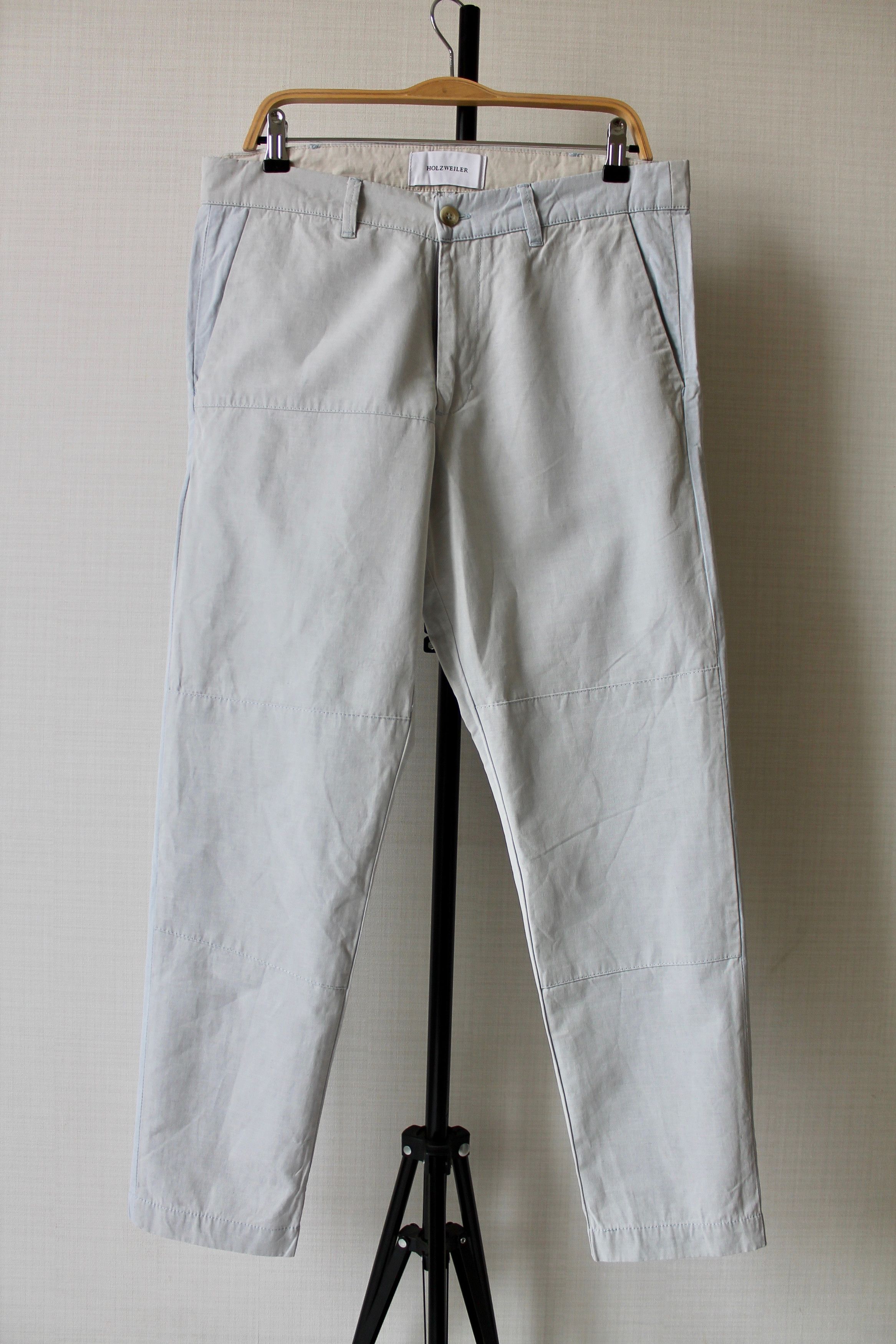 Holzweiler Holzweiler Cropped Pants Blue / Gray Cotton Size US 33 - 1 Thumbnail