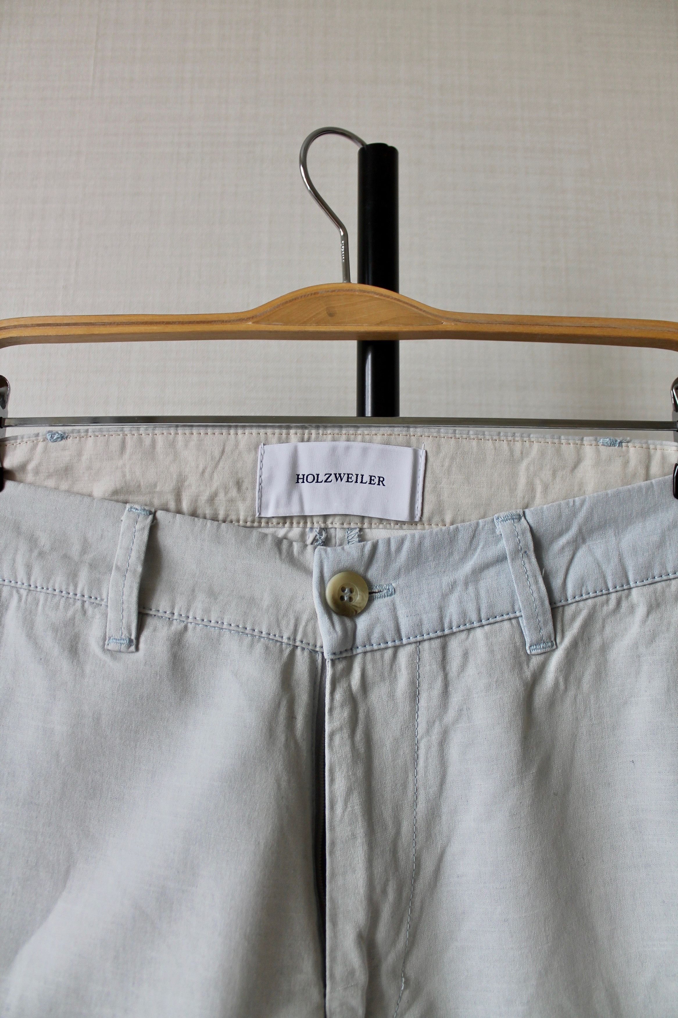 Holzweiler Holzweiler Cropped Pants Blue / Gray Cotton Size US 33 - 3 Thumbnail