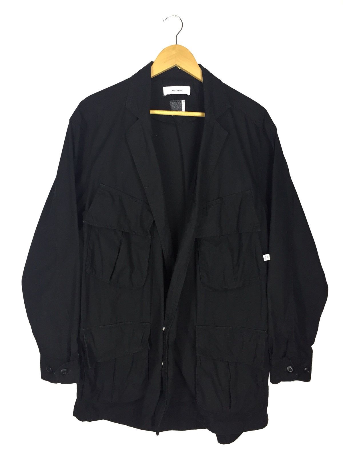 image of Facetasm Double Button Jacket in Black, Men's (Size XL)
