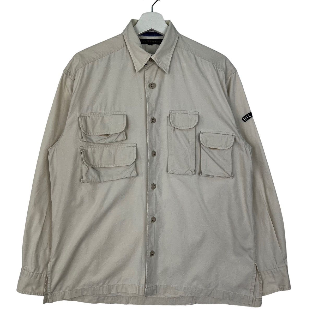 Tommy Hilfiger 🔥 VINTAGE TOMMY HILFIGER CARGO SHIRT JACKET Size US S / EU 44-46 / 1 - 1 Thumbnail