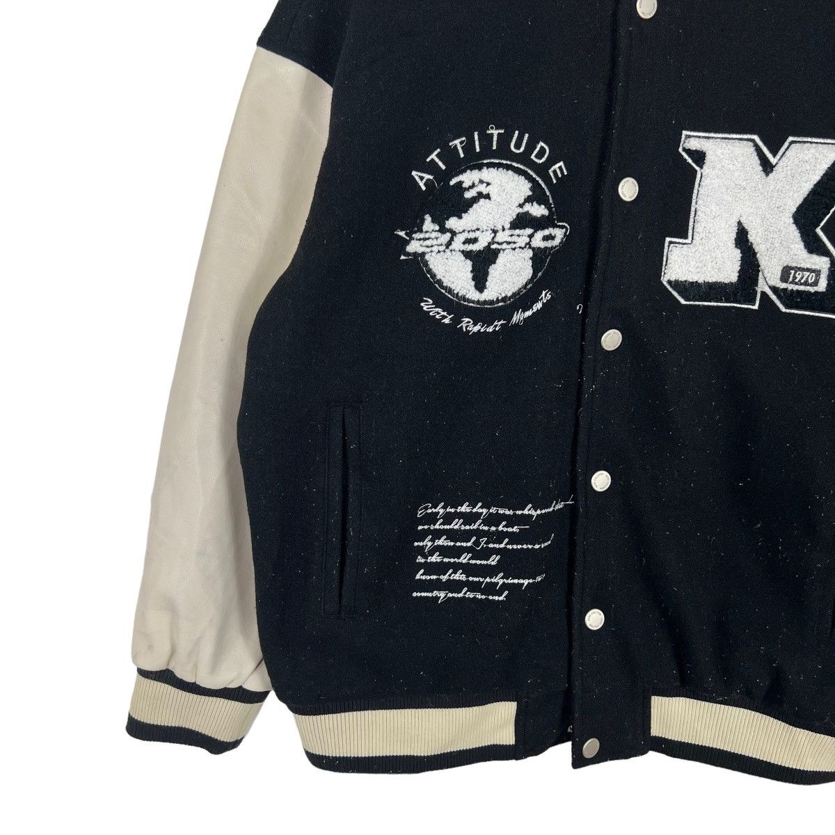 Japanese Brand 🔥 CONE HOMME ATTITUDE 2050 VARSITY BOMBER JACKET Size US M / EU 48-50 / 2 - 4 Thumbnail