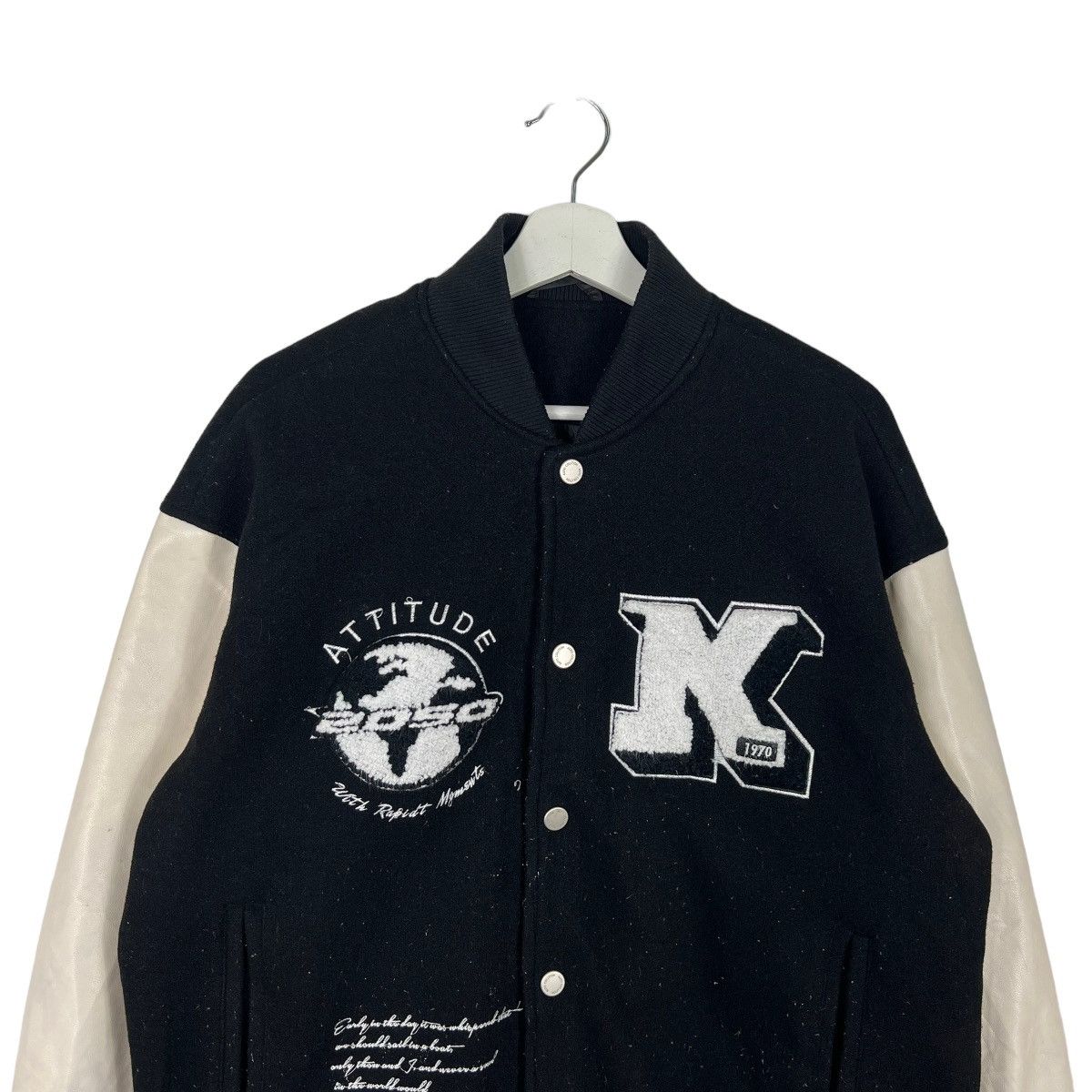 Japanese Brand 🔥 CONE HOMME ATTITUDE 2050 VARSITY BOMBER JACKET Size US M / EU 48-50 / 2 - 3 Thumbnail