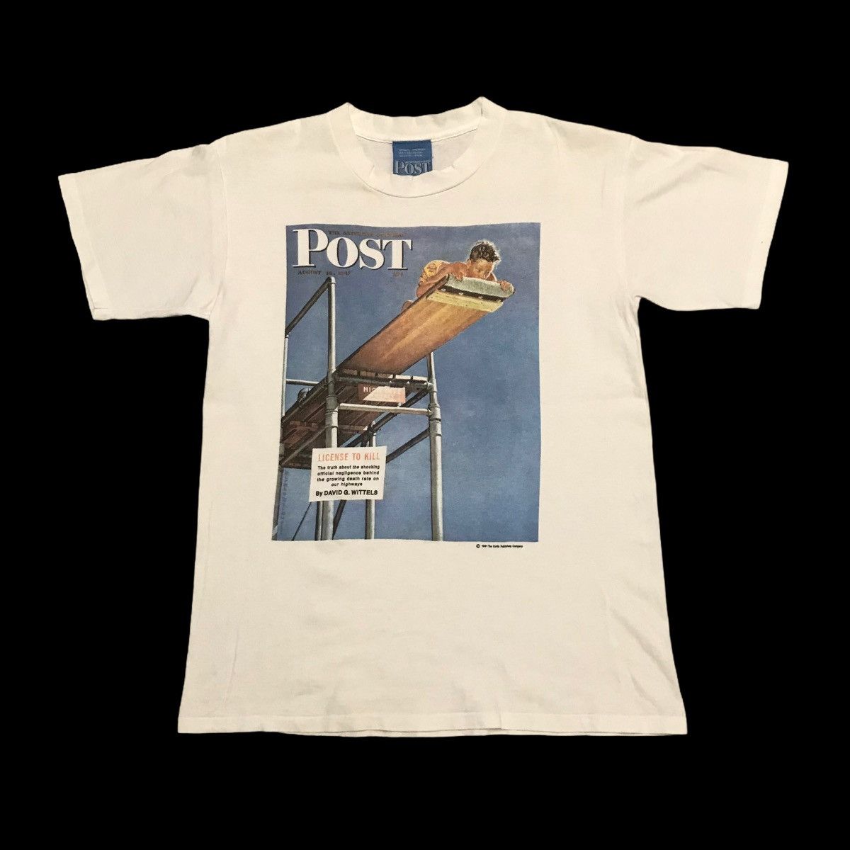 Vintage Vintage The Saturday Evening POST License To Kill 90s Tee Size US L / EU 52-54 / 3 - 1 Thumbnail