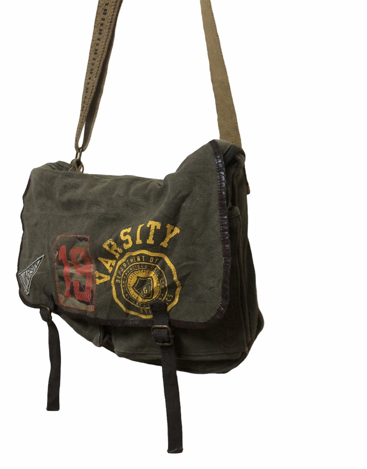 Gap × Vintage Vintage Varsity Sling Bag Khaki’s Design Size ONE SIZE - 1 Thumbnail