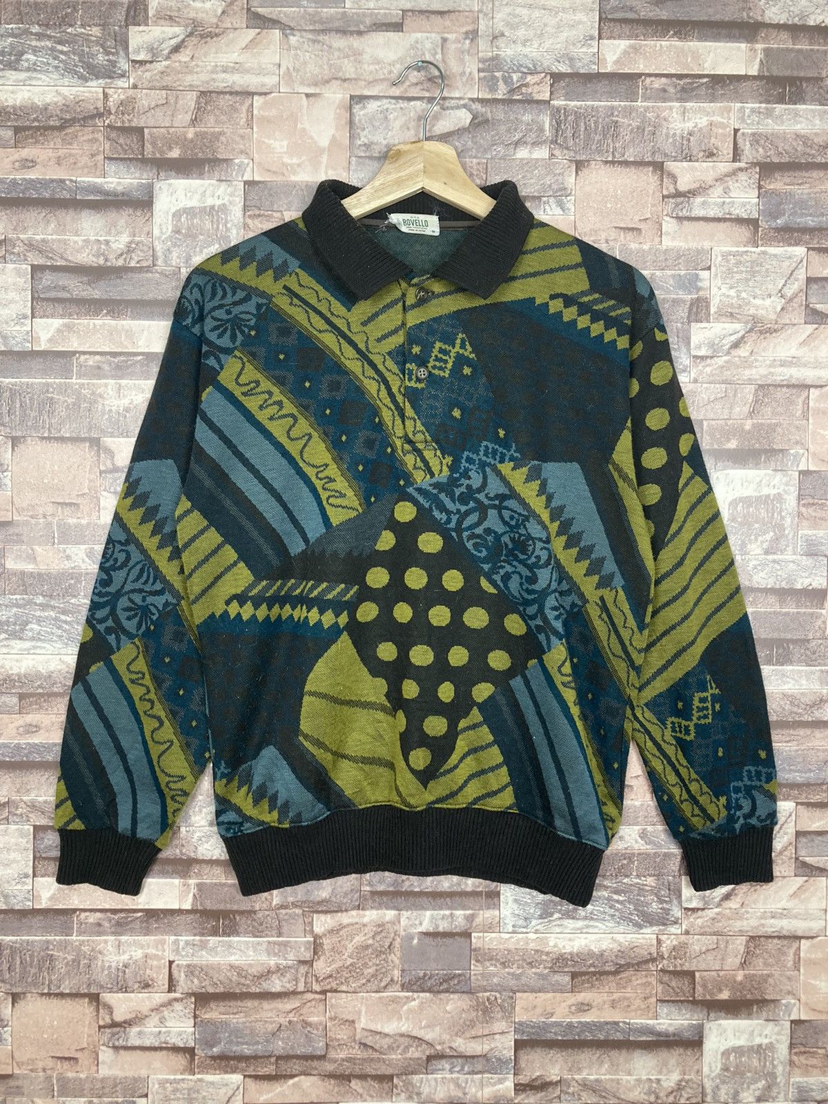 Japanese Brand Rovello long sleeve nice design #28-1 Size US M / EU 48-50 / 2 - 1 Thumbnail
