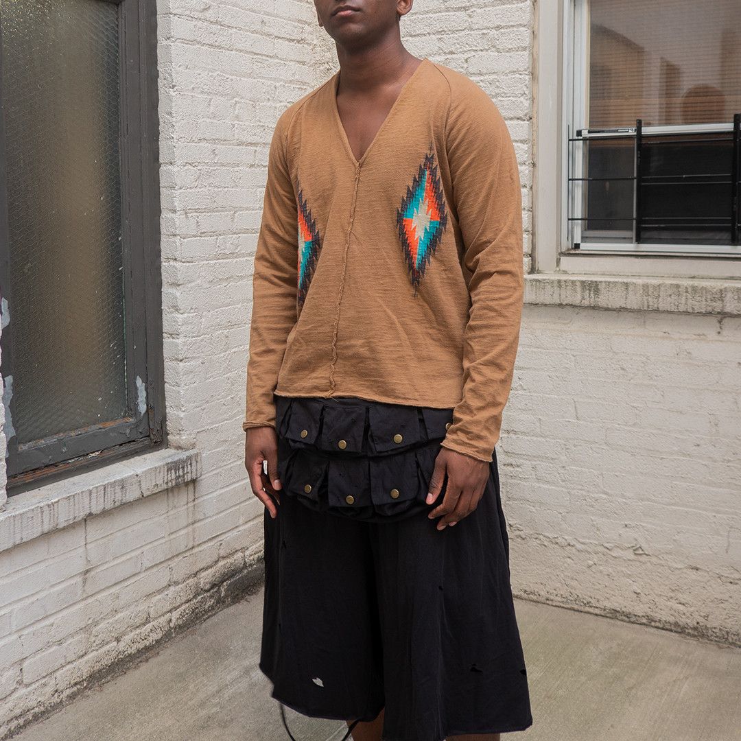 image of Kapital Navajo Cotton Top in Brown, Men's (Size Large)