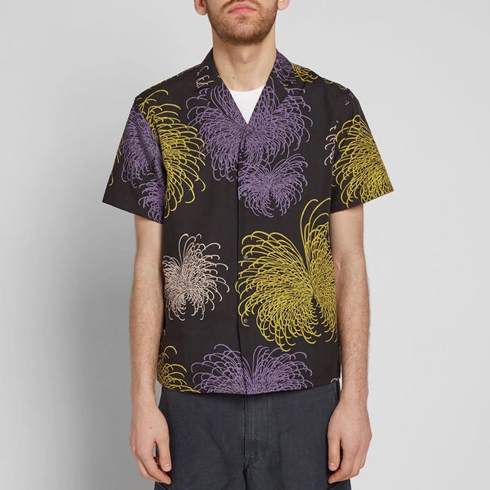 Sasquatchfabrix Sasquatchfabrix fireworks notched collar shirt