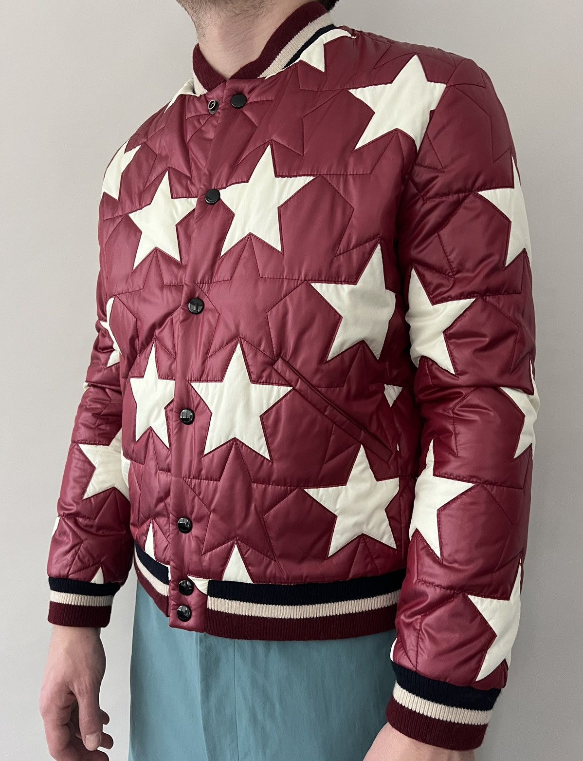 Star Quilted Bomber Jacket
