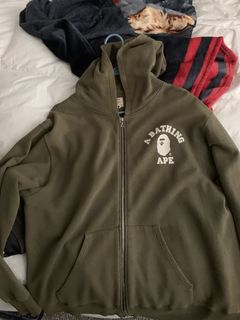 Bape College Gradation Relaxed Fit Full Zip Hoodie Blue