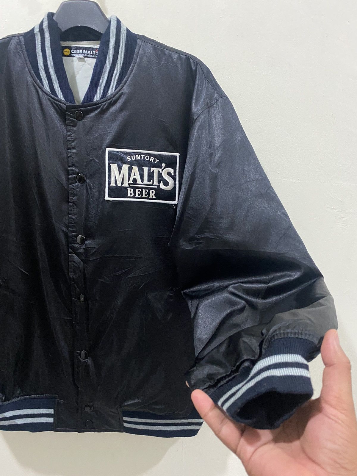 Vintage VTG Malts Beer Satin Varsity Jacket Size US L / EU 52-54 / 3 - 4 Thumbnail