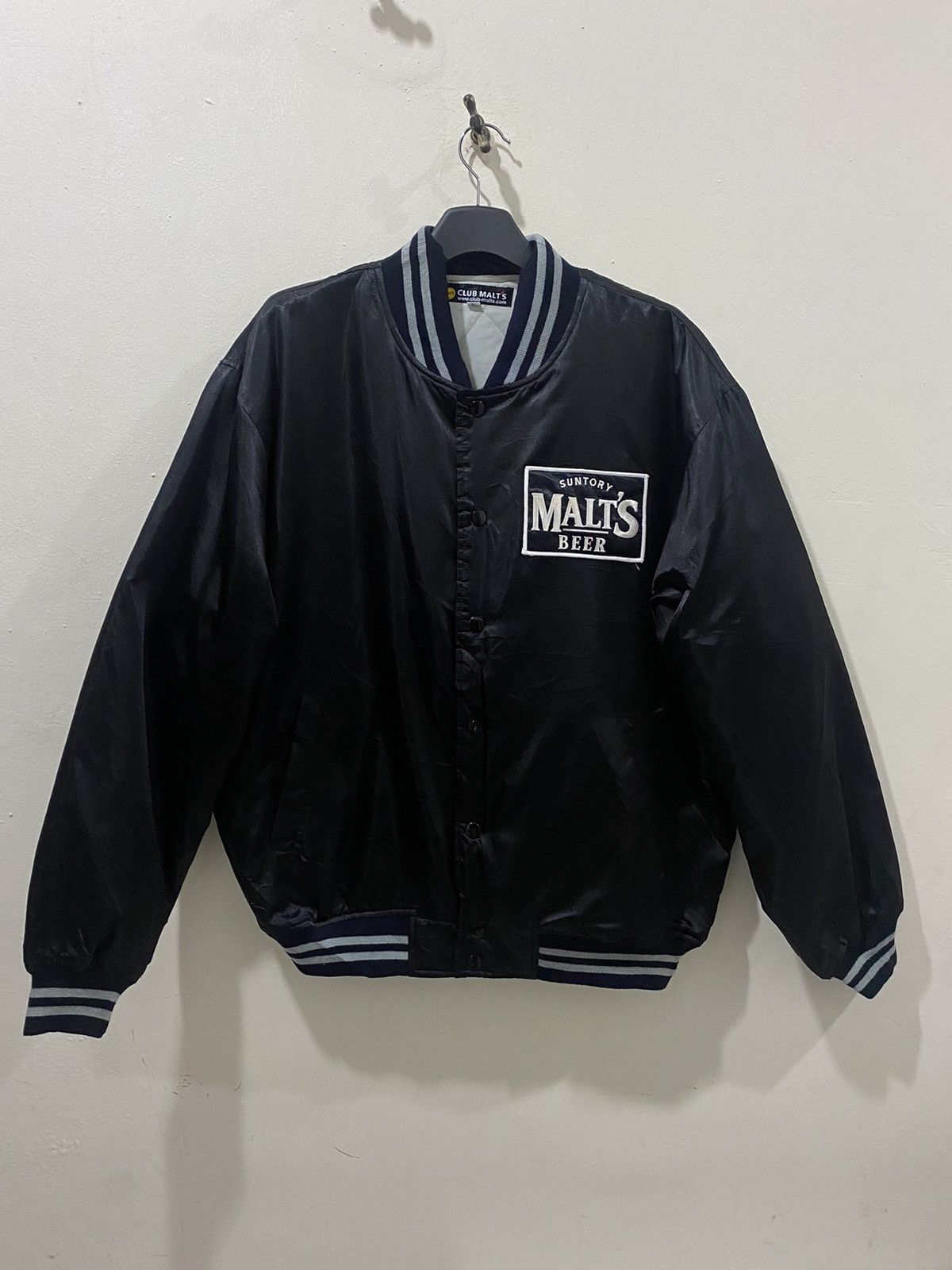Vintage VTG Malts Beer Satin Varsity Jacket Size US L / EU 52-54 / 3 - 2 Thumbnail