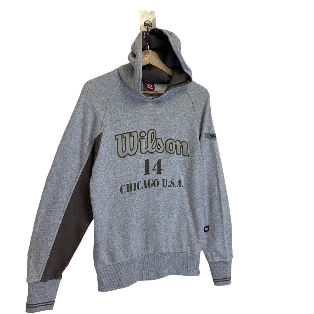 Vintage Vintage 90s Wilson 14 Chicago Usa Big Logo Crewneck Hoodie Size US S / EU 44-46 / 1 - 2 Thumbnail