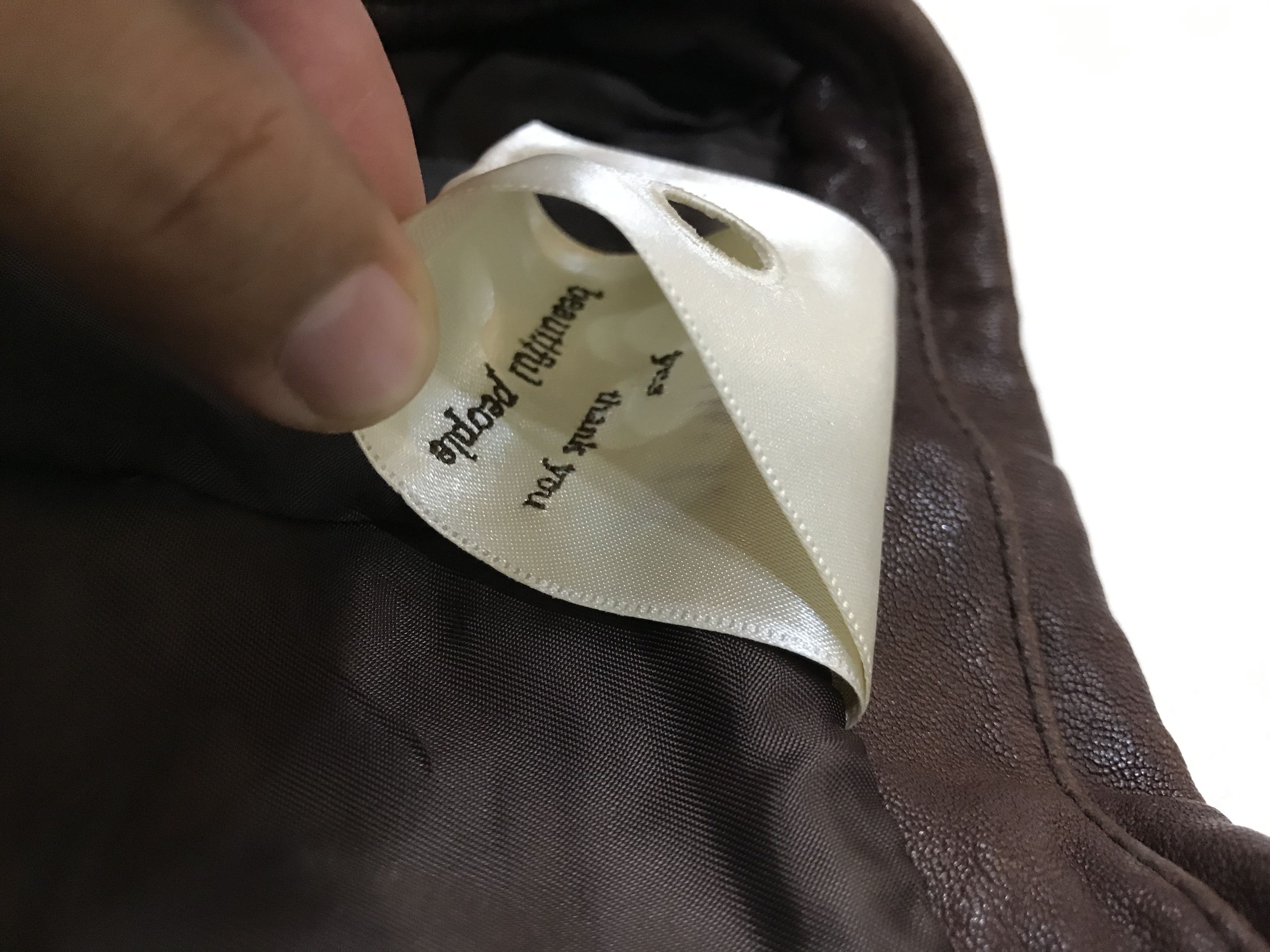 Comme des Garcons × Japanese Brand BEAUTIFUL PEOPLE $828 SHRINK LEATHER TYPE KIDS JACKET Size US XXS / EU 40 - 7 Thumbnail