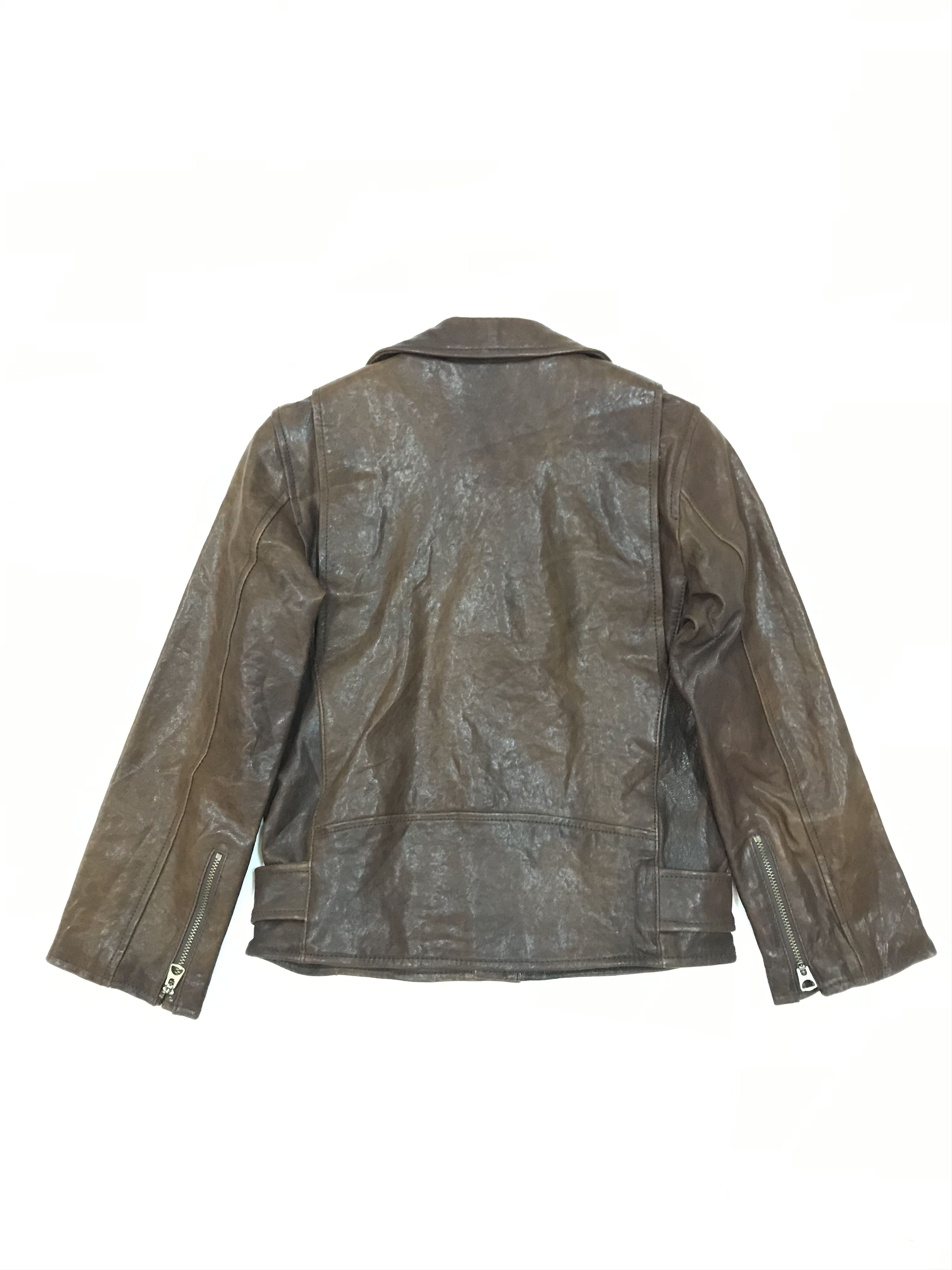 Comme des Garcons × Japanese Brand BEAUTIFUL PEOPLE $828 SHRINK LEATHER TYPE KIDS JACKET Size US XXS / EU 40 - 3 Thumbnail