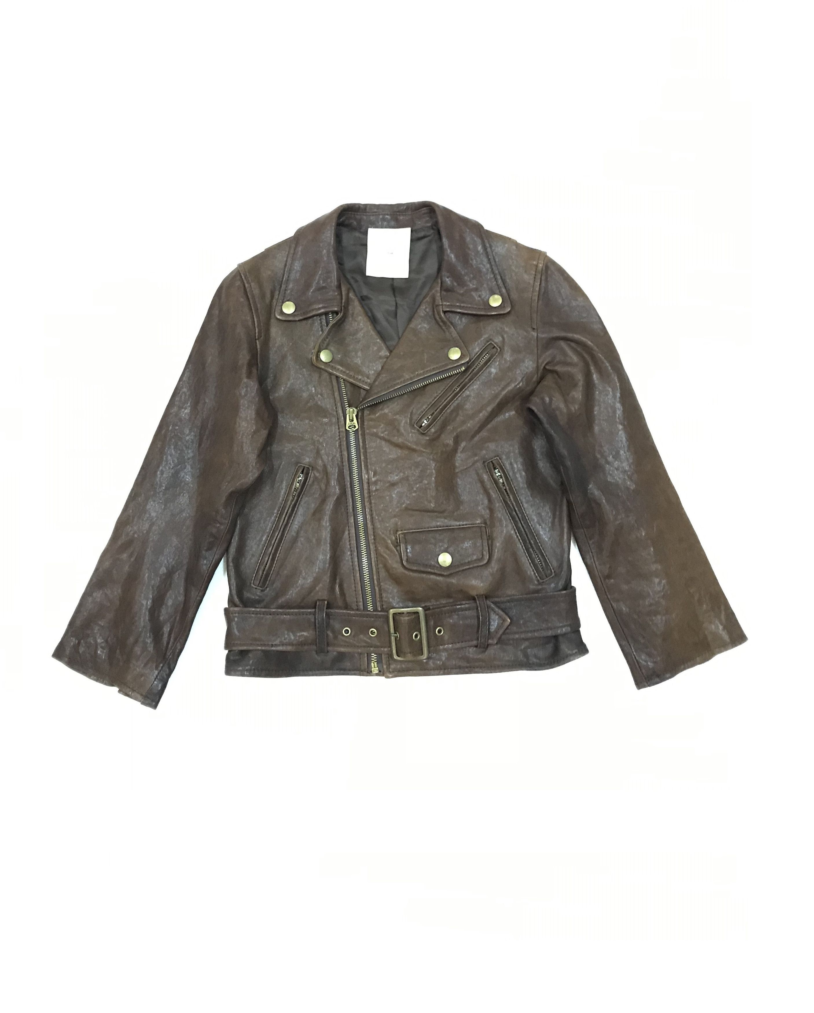 Comme des Garcons × Japanese Brand BEAUTIFUL PEOPLE $828 SHRINK LEATHER TYPE KIDS JACKET Size US XXS / EU 40 - 1 Thumbnail