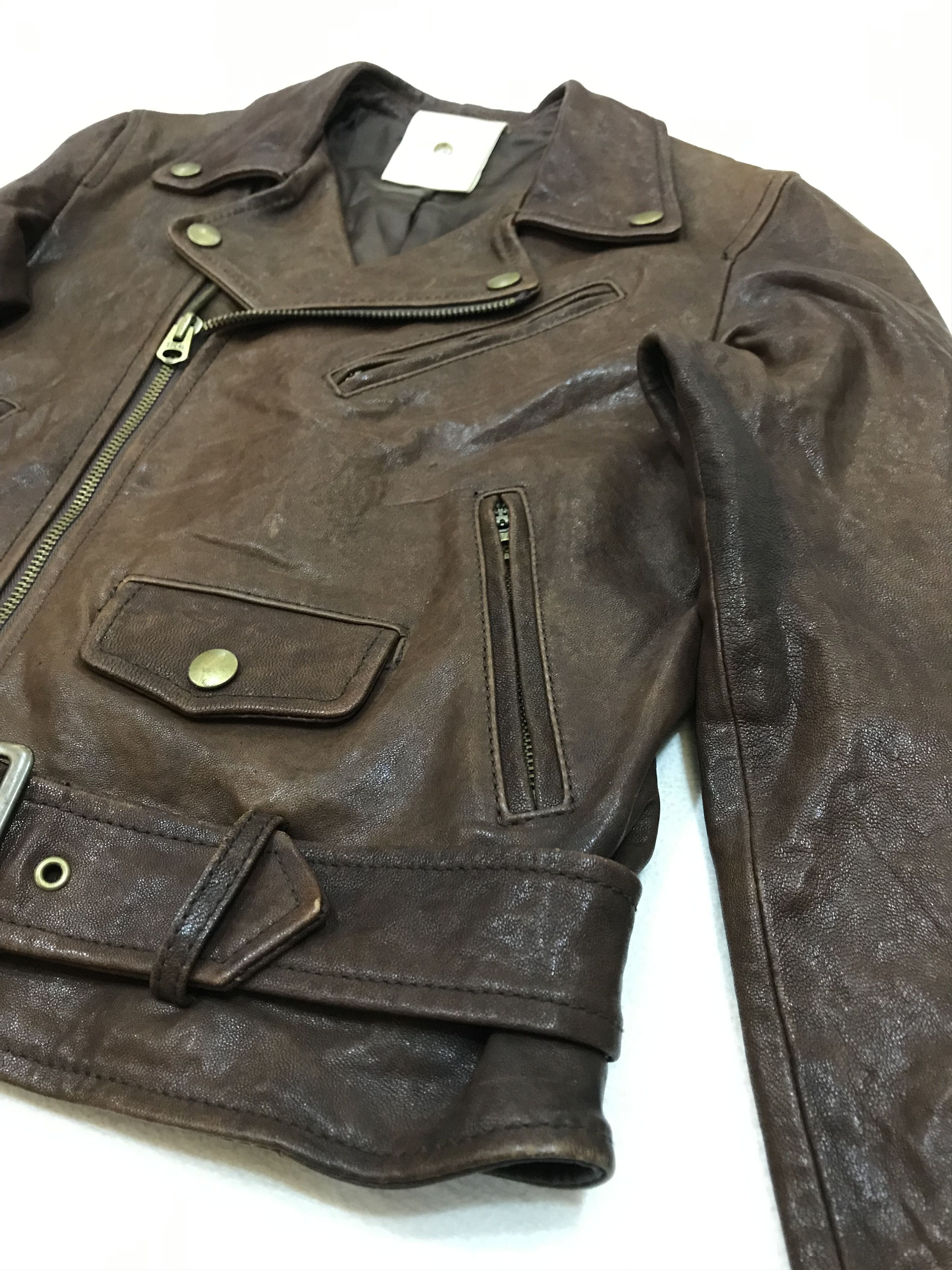 Comme des Garcons × Japanese Brand BEAUTIFUL PEOPLE $828 SHRINK LEATHER TYPE KIDS JACKET Size US XXS / EU 40 - 5 Thumbnail