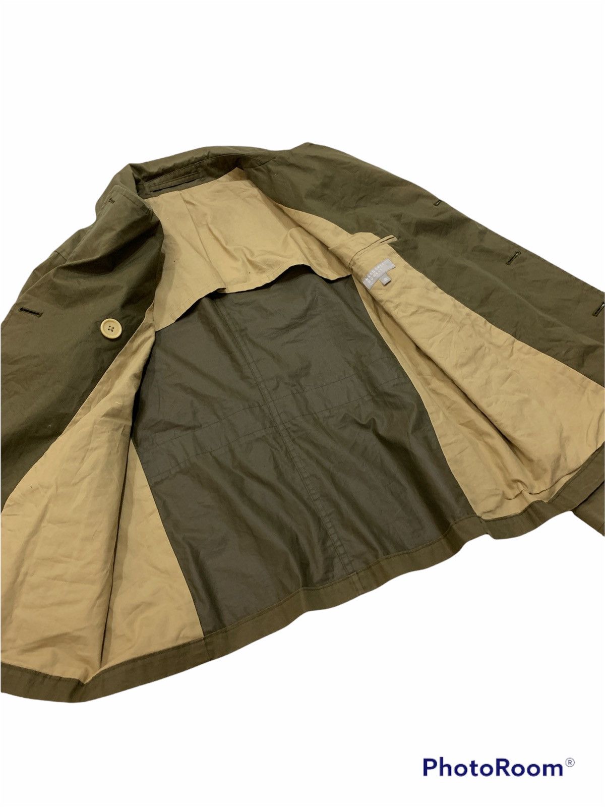 VINTAGE PEACOAT OLIVE GREEN COAT JACKET