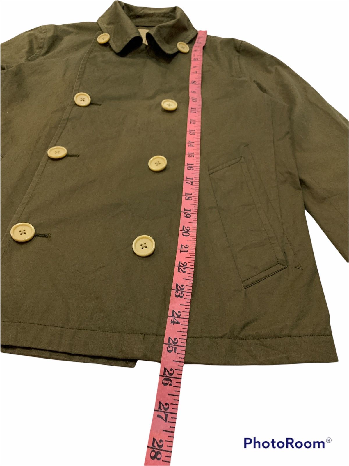 VINTAGE PEACOAT OLIVE GREEN COAT JACKET