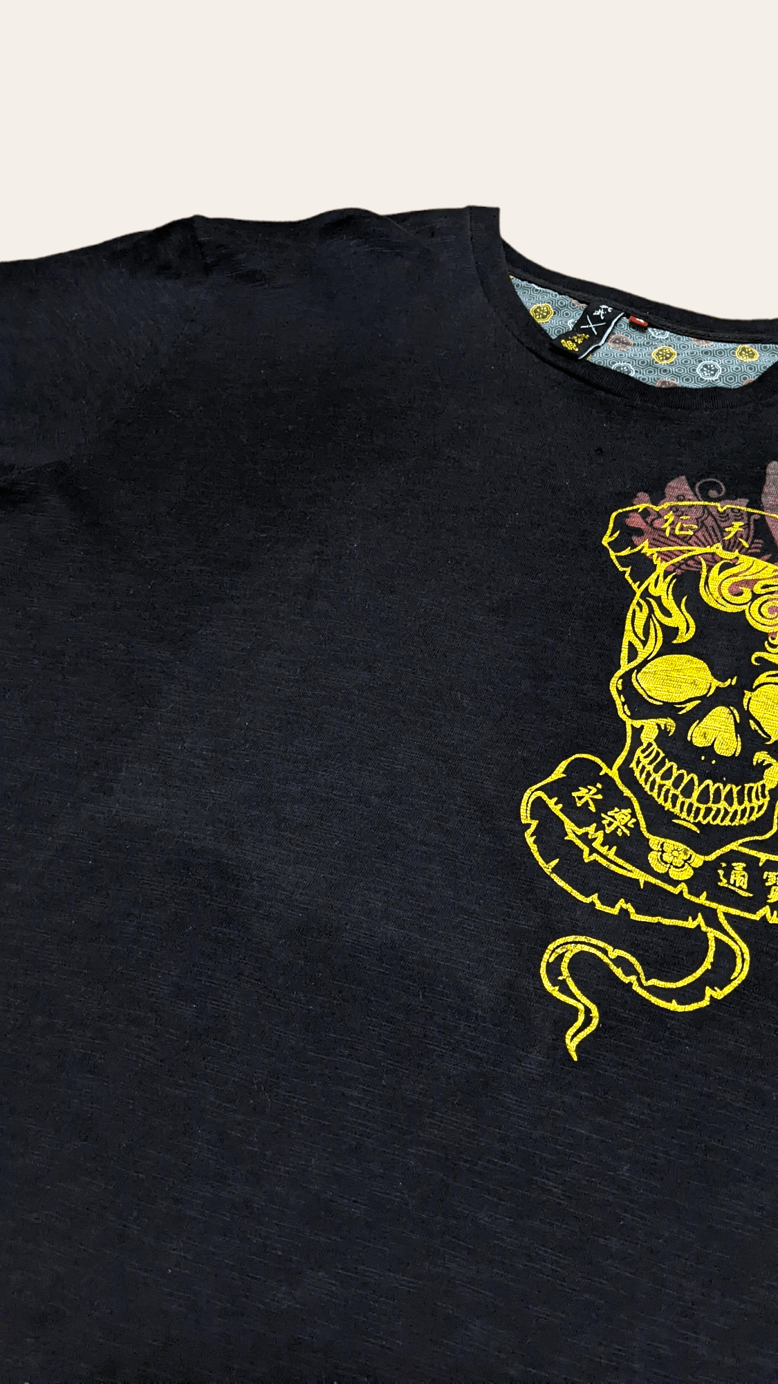 Japanese Brand × Vintage Vintage Japanese Sukajan Kanji Skull Embroidered T shirt Size US L / EU 52-54 / 3 - 16 Thumbnail
