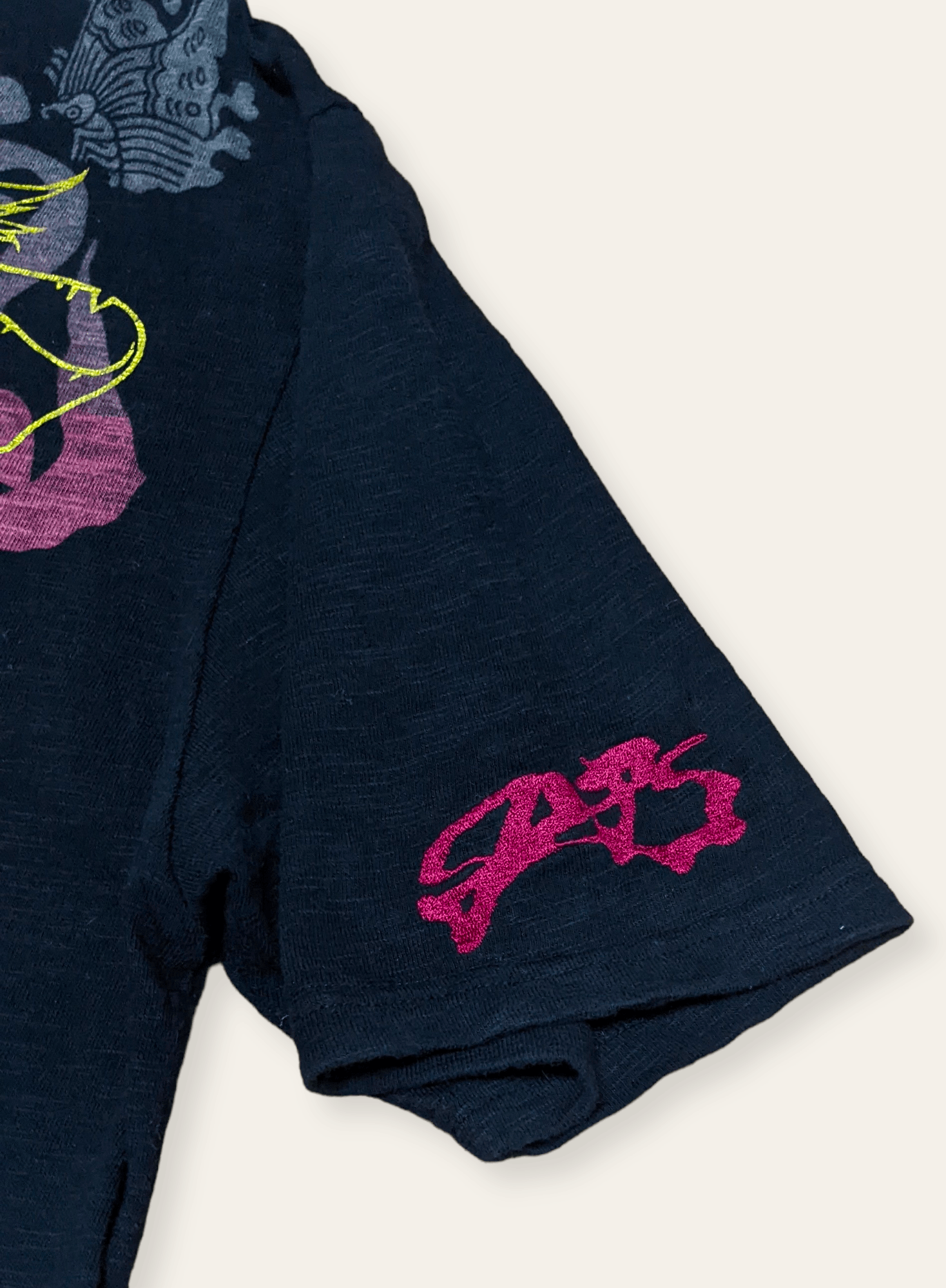 Japanese Brand × Vintage Vintage Japanese Sukajan Kanji Skull Embroidered T shirt Size US L / EU 52-54 / 3 - 9 Thumbnail