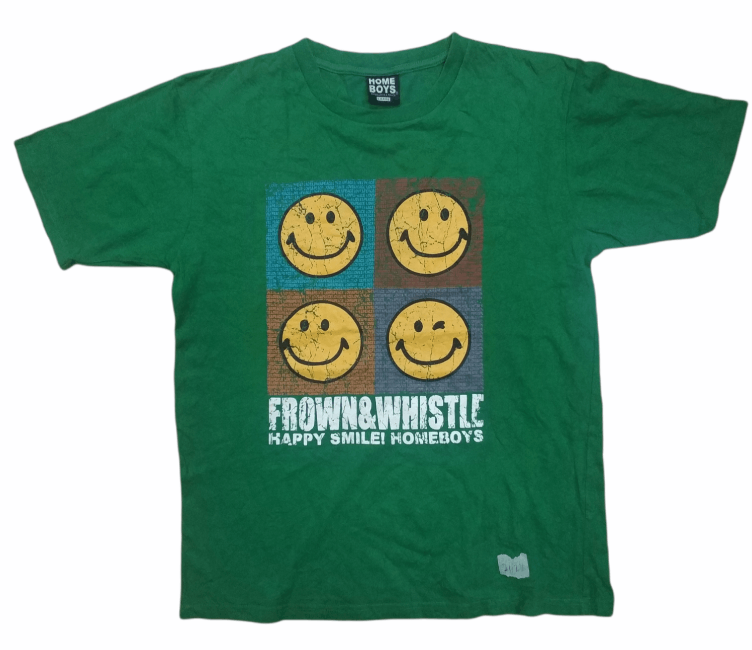 Japanese Brand 🔥Vintage Green Smiley Home Boys Tees Size US M / EU 48-50 / 2 - 1 Thumbnail