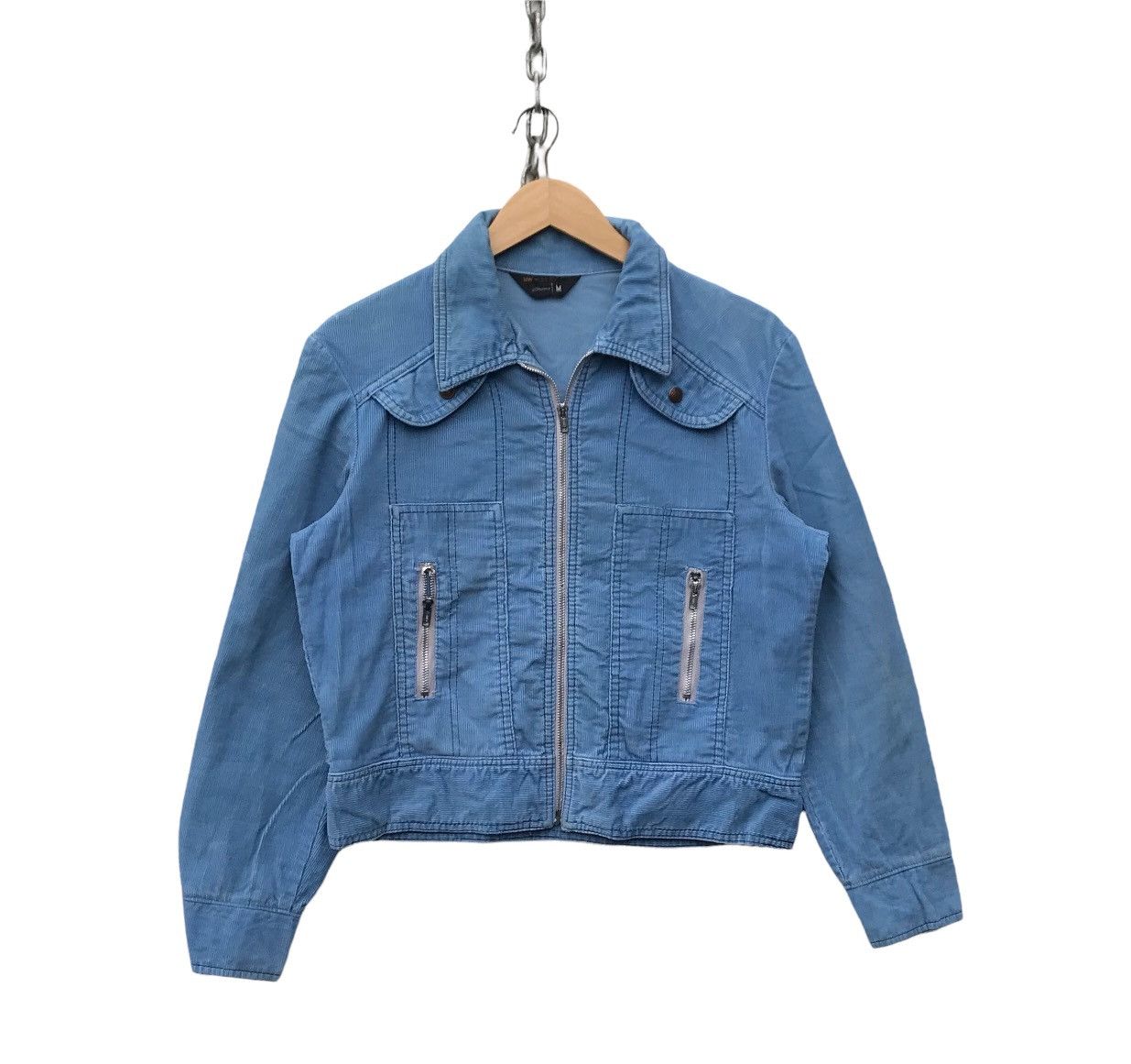 JCPenney Vintage 70s JC Penney Ideal Zipper Corduroy Trucker Jacket Size US S / EU 44-46 / 1 - 1 Thumbnail