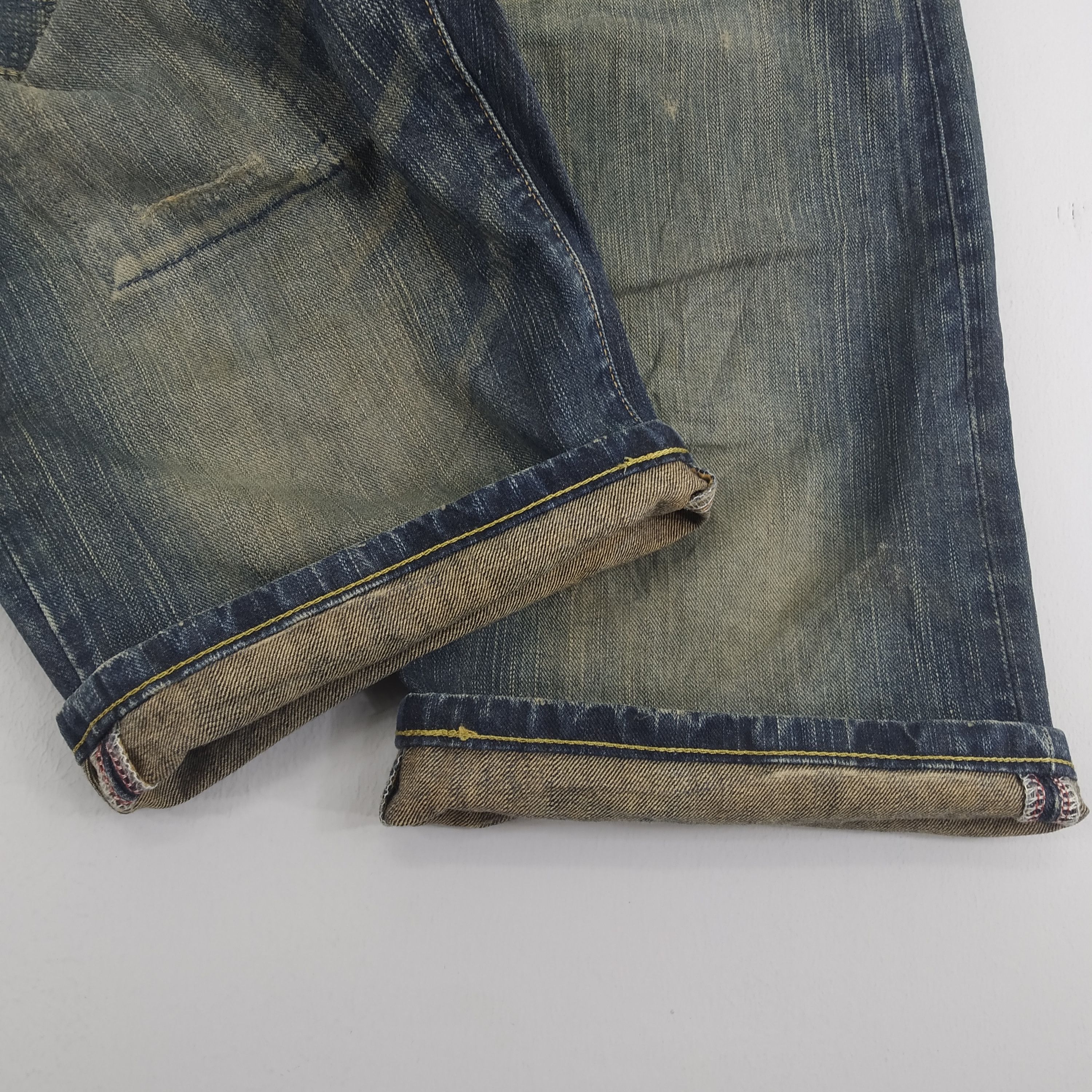 Denime Vintage Edwin Short Men Denim Jeans Ripped Boro Jeans Size US 36 / EU 52 - 5 Thumbnail