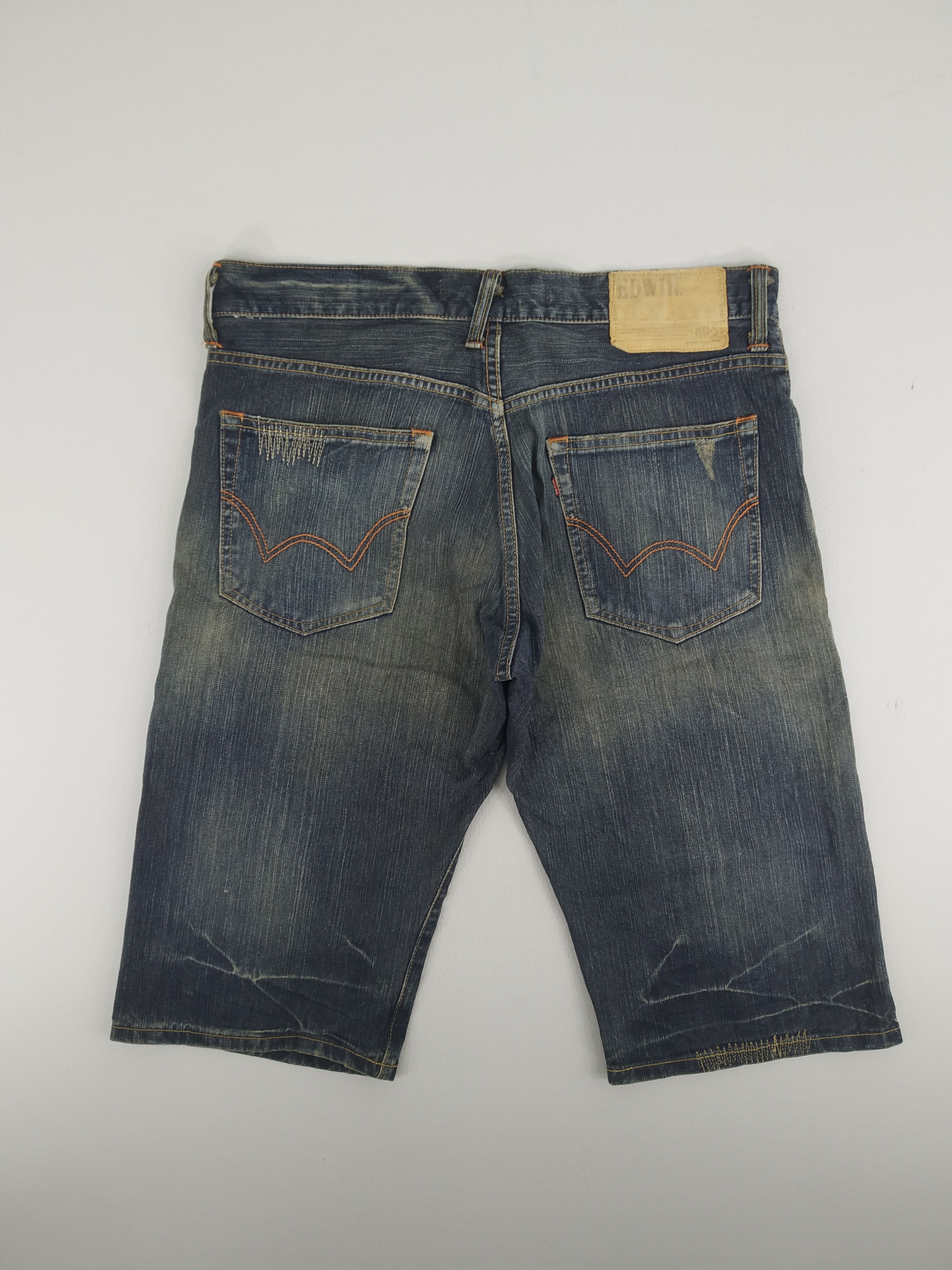 Denime Vintage Edwin Short Men Denim Jeans Ripped Boro Jeans Size US 36 / EU 52 - 2 Thumbnail