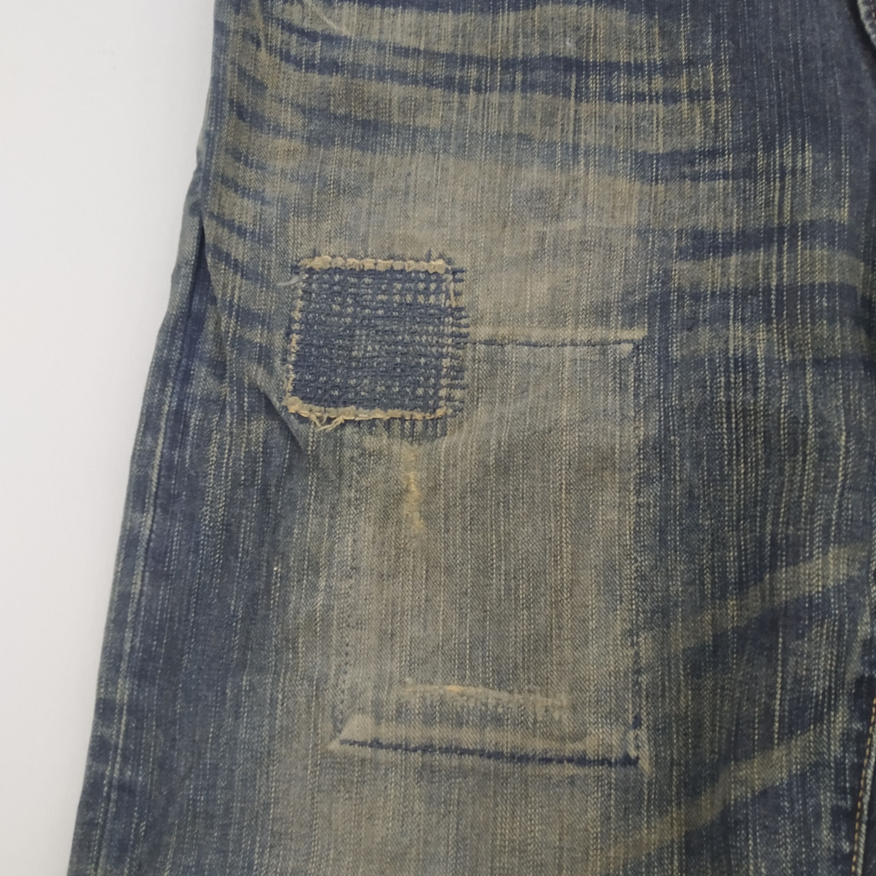 Denime Vintage Edwin Short Men Denim Jeans Ripped Boro Jeans Size US 36 / EU 52 - 6 Thumbnail