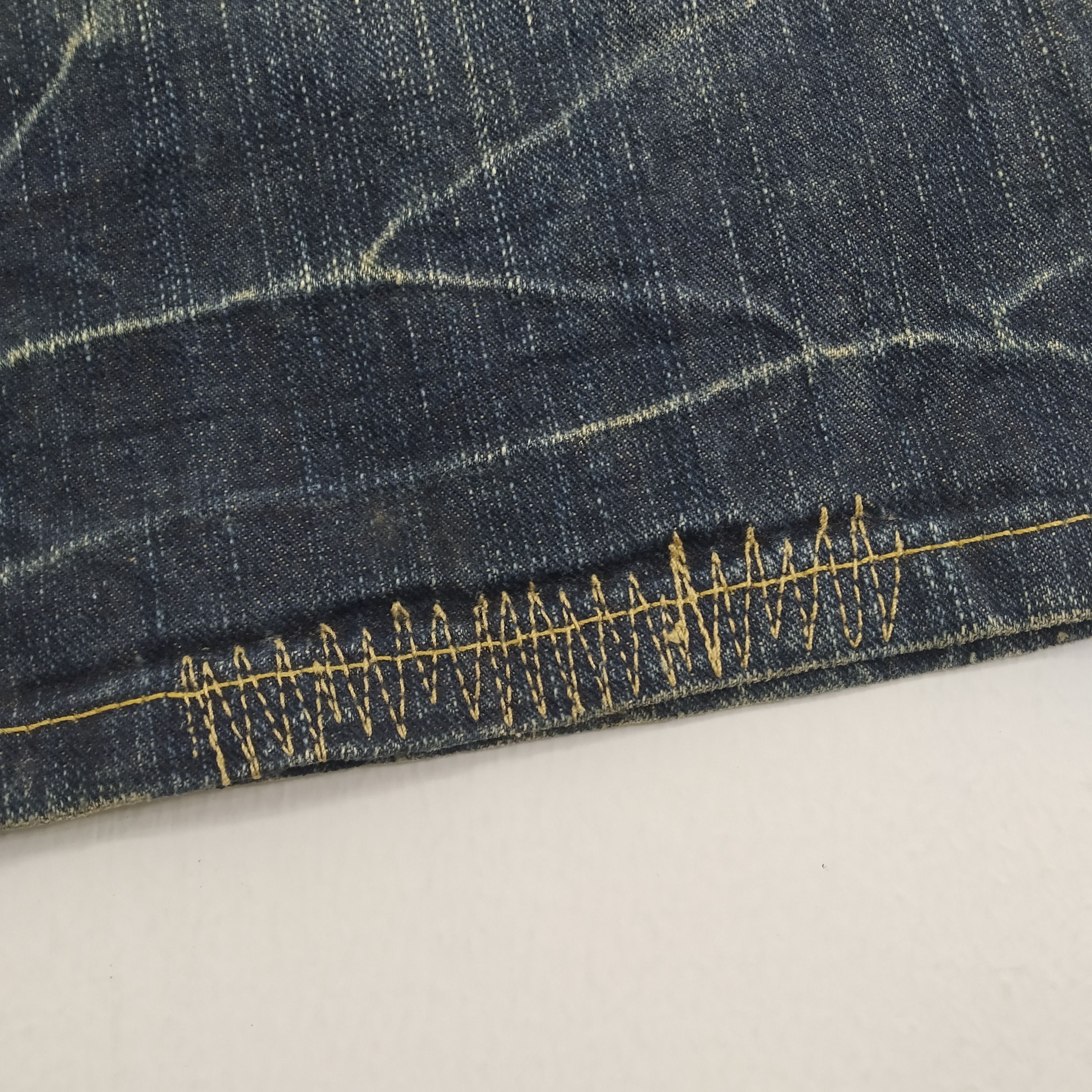 Denime Vintage Edwin Short Men Denim Jeans Ripped Boro Jeans Size US 36 / EU 52 - 10 Thumbnail