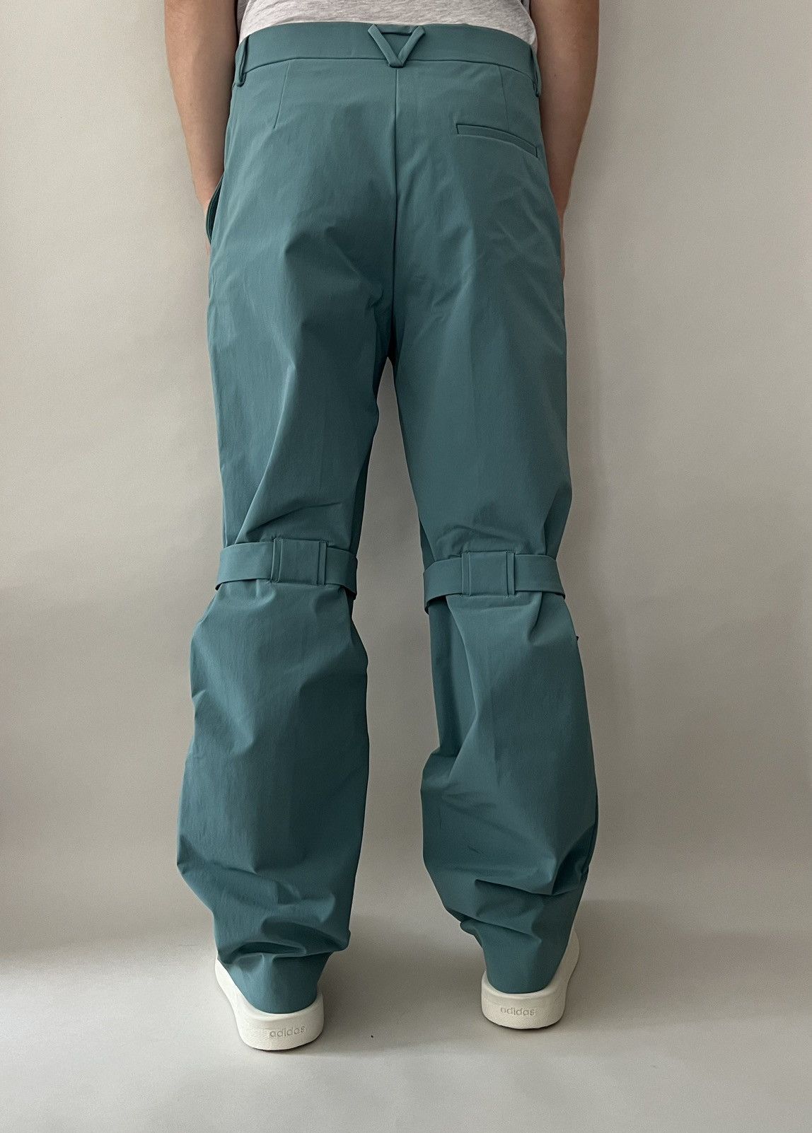 Bottega Veneta Blue Knee Strap Trousers Size US 34 / EU 50 - 3 Thumbnail