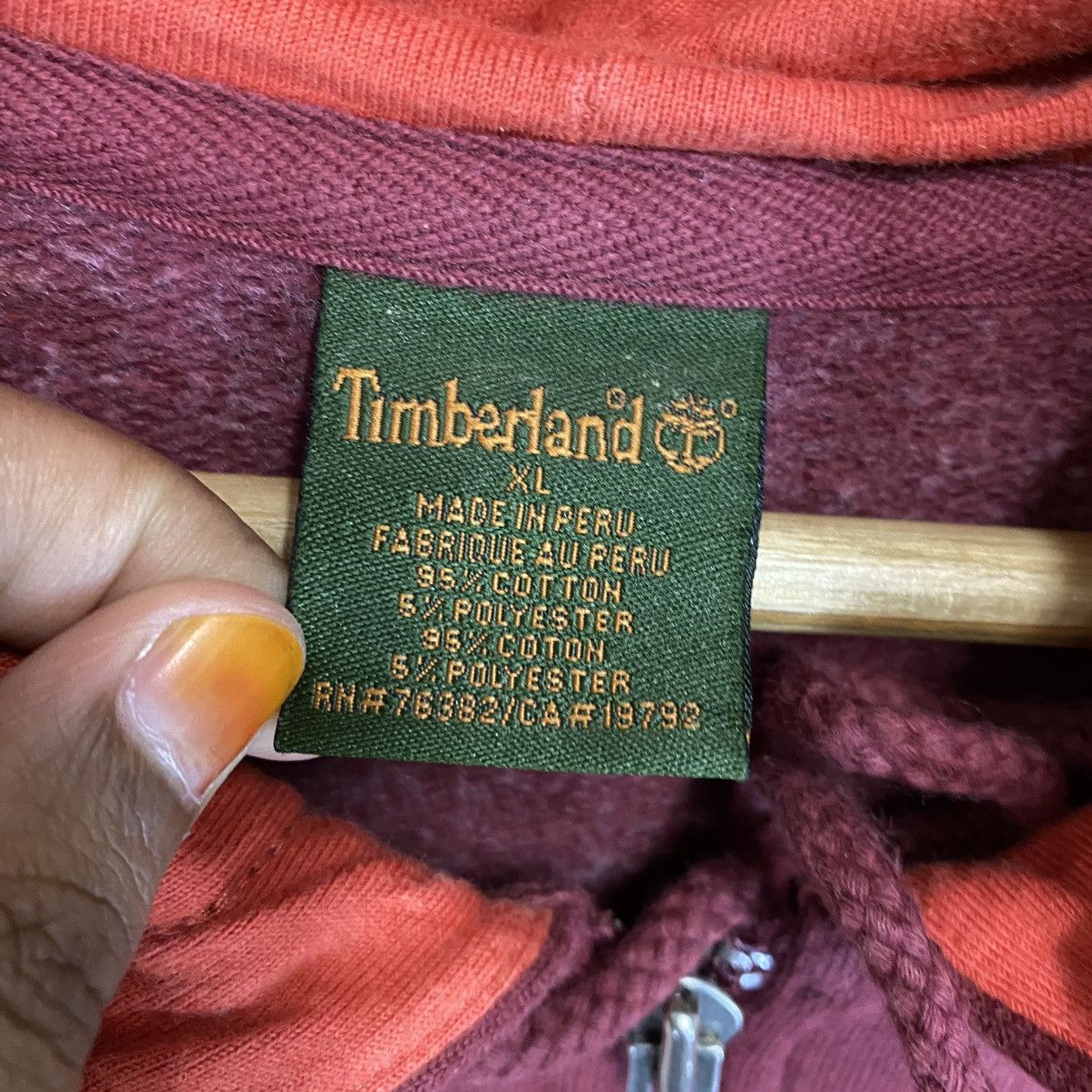 Timberland × Vintage Vintage Timberland Zipper Hoodie Size XL Size US XL / EU 56 / 4 - 9 Thumbnail
