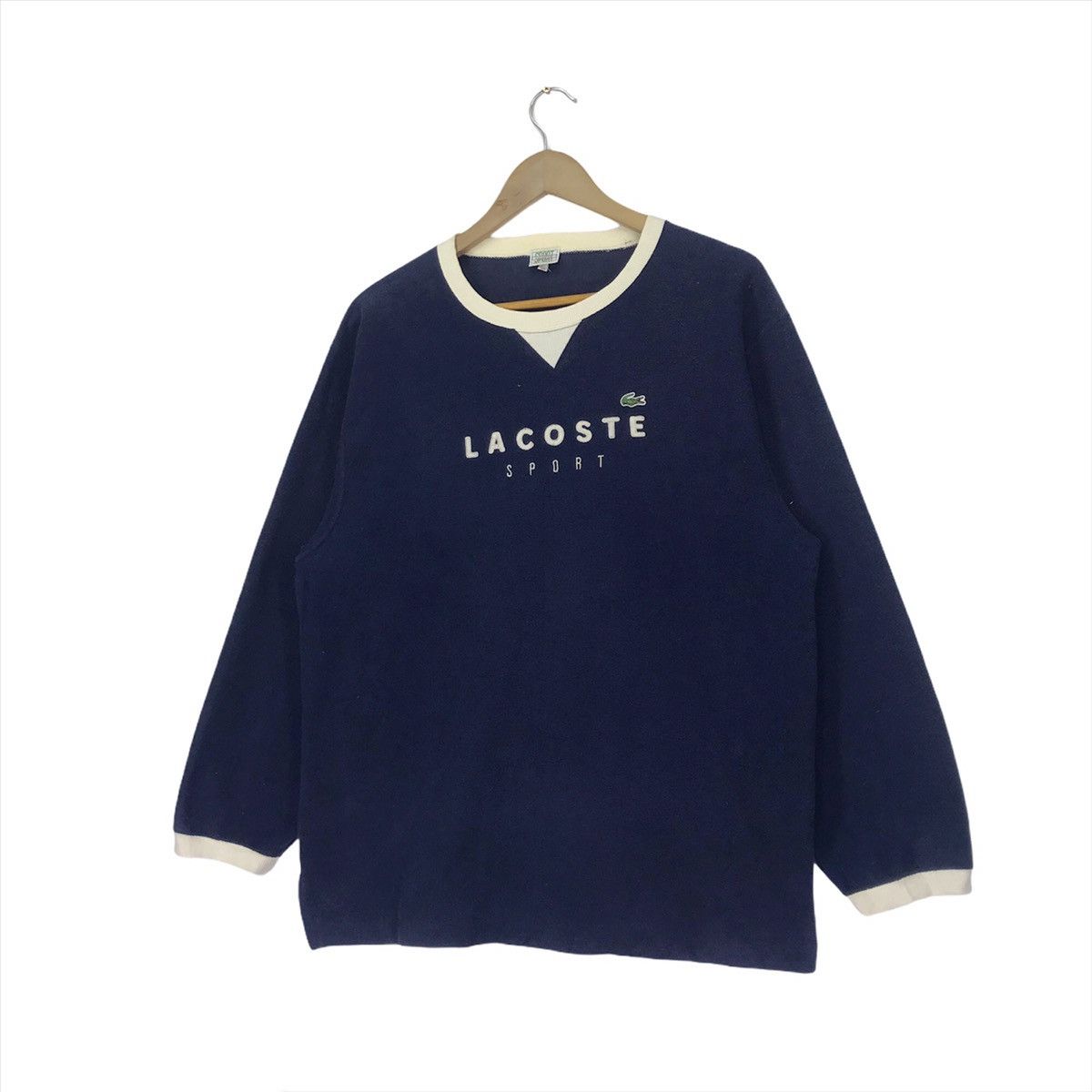 Lacoste × Vintage Vintage Lacoste Sweatshirt Big Logo Size US M / EU 48-50 / 2 - 2 Thumbnail