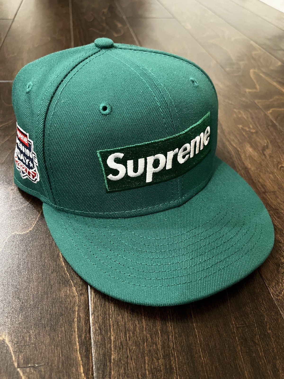 Supreme No Comp Box Logo New Era Green