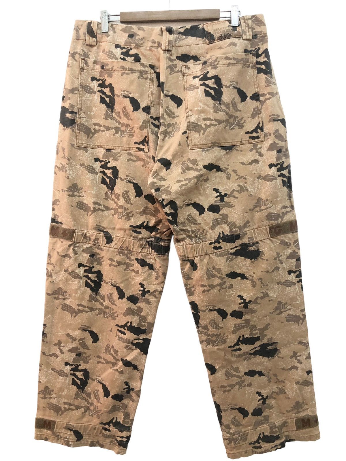 Marithe + Francois Girbaud RARE 🔥 M+FG FOREST CAMOUFLAGE VELCRO STRAP TACTICAL BAGGY Size US 37 - 2 Thumbnail