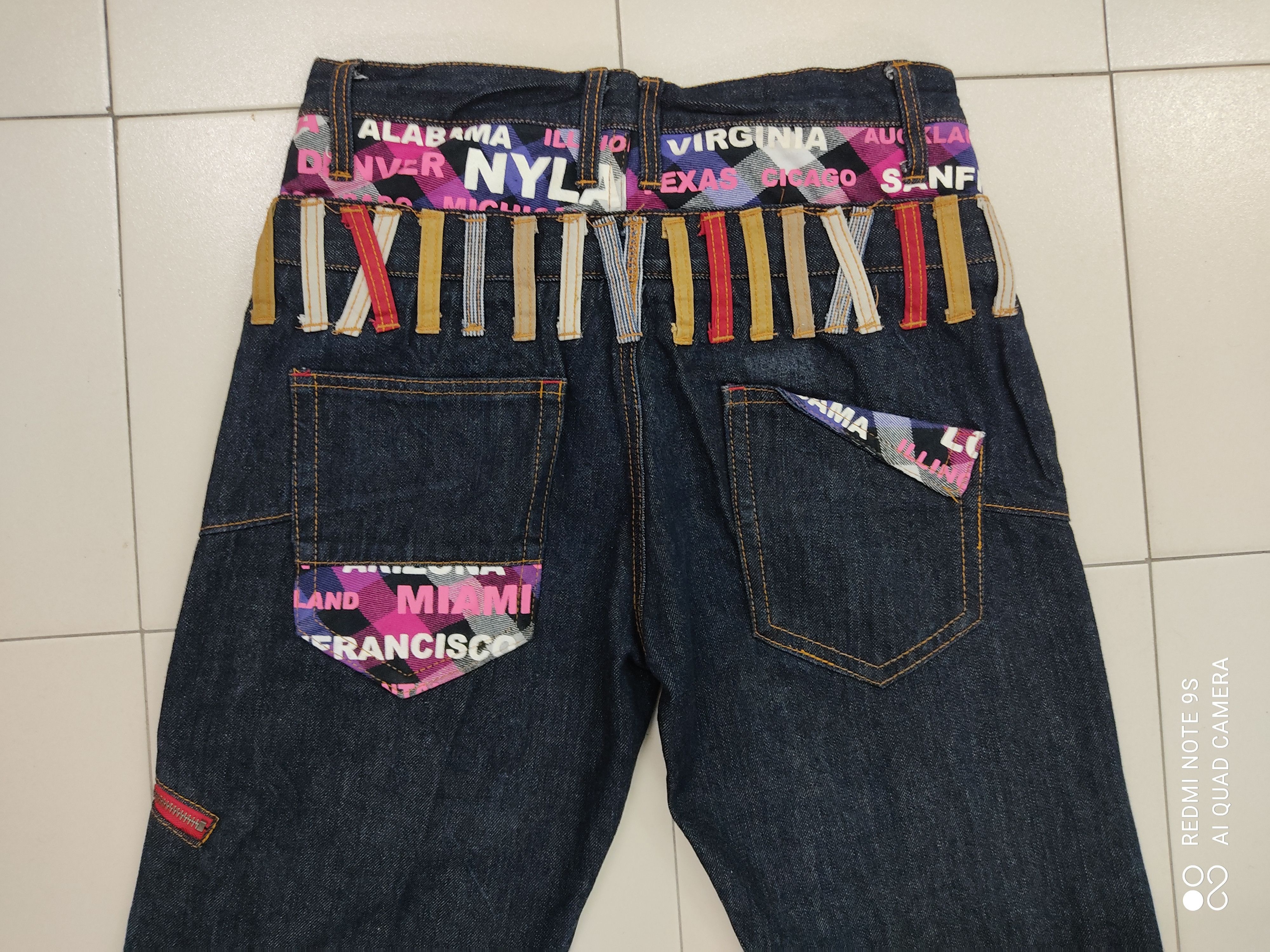Japanese Brand Nylaus Double Waist Multipocket Jeans Size US 31 - 11 Thumbnail