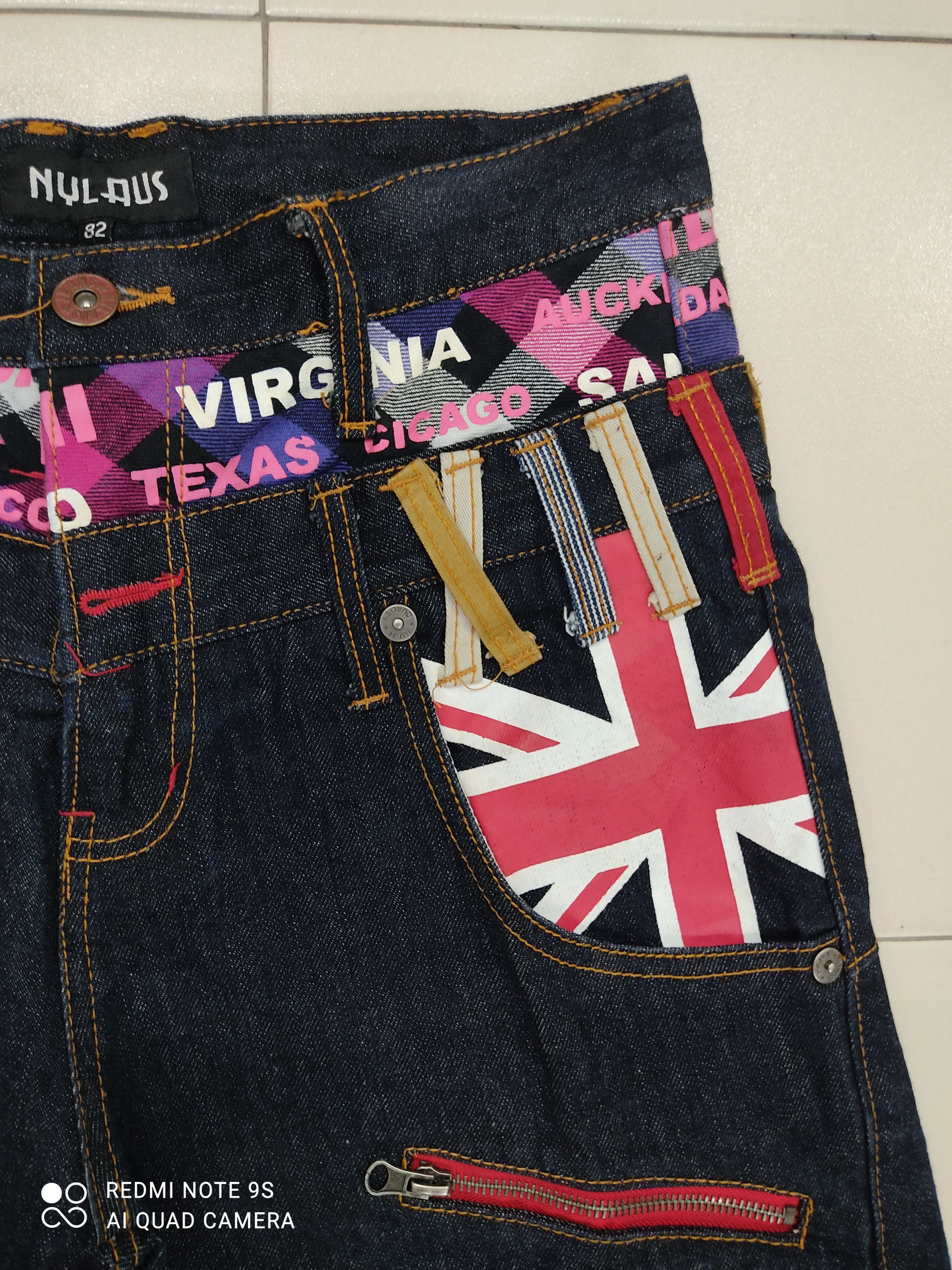 Japanese Brand Nylaus Double Waist Multipocket Jeans Size US 31 - 4 Thumbnail
