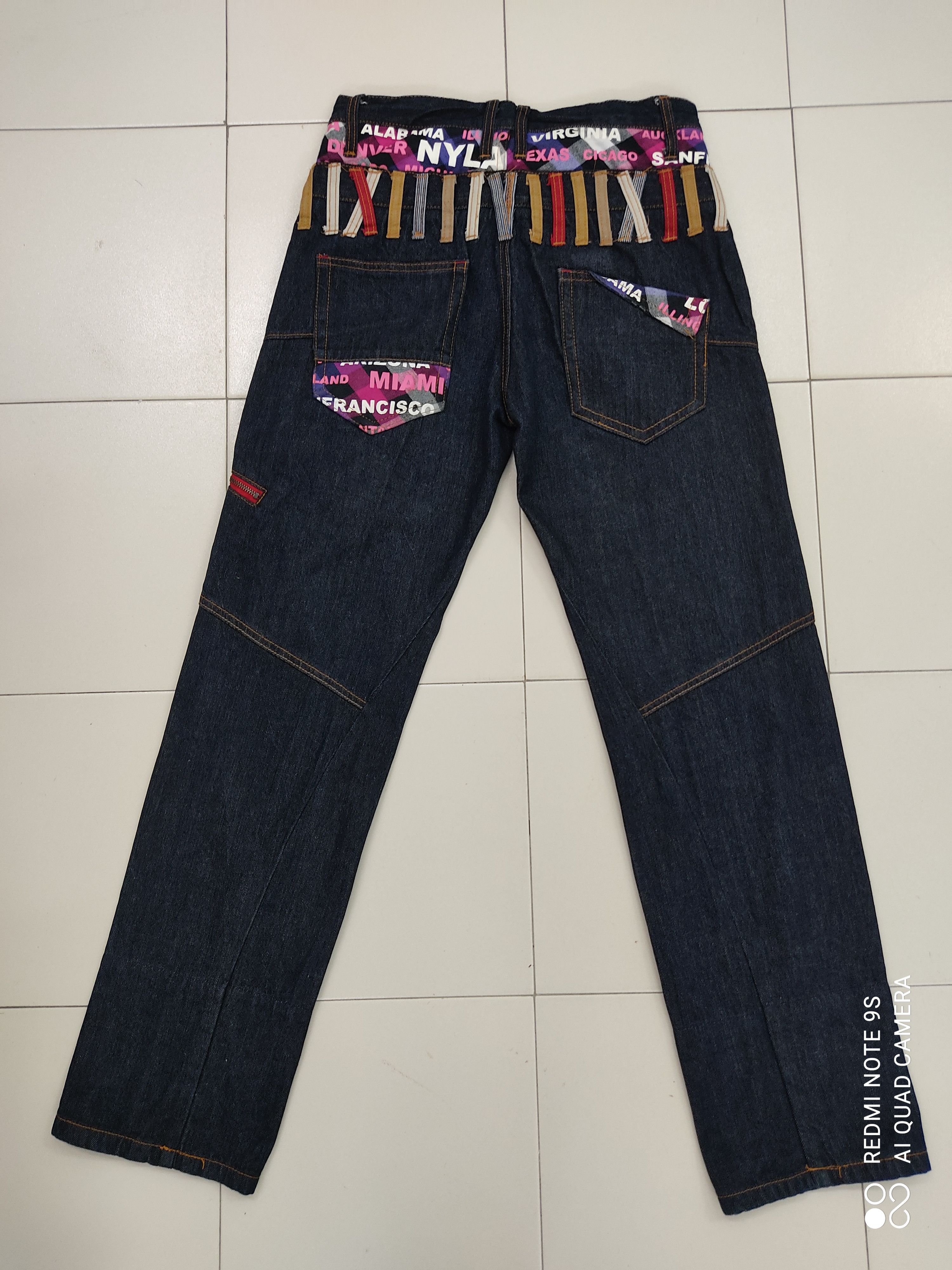Japanese Brand Nylaus Double Waist Multipocket Jeans Size US 31 - 10 Thumbnail