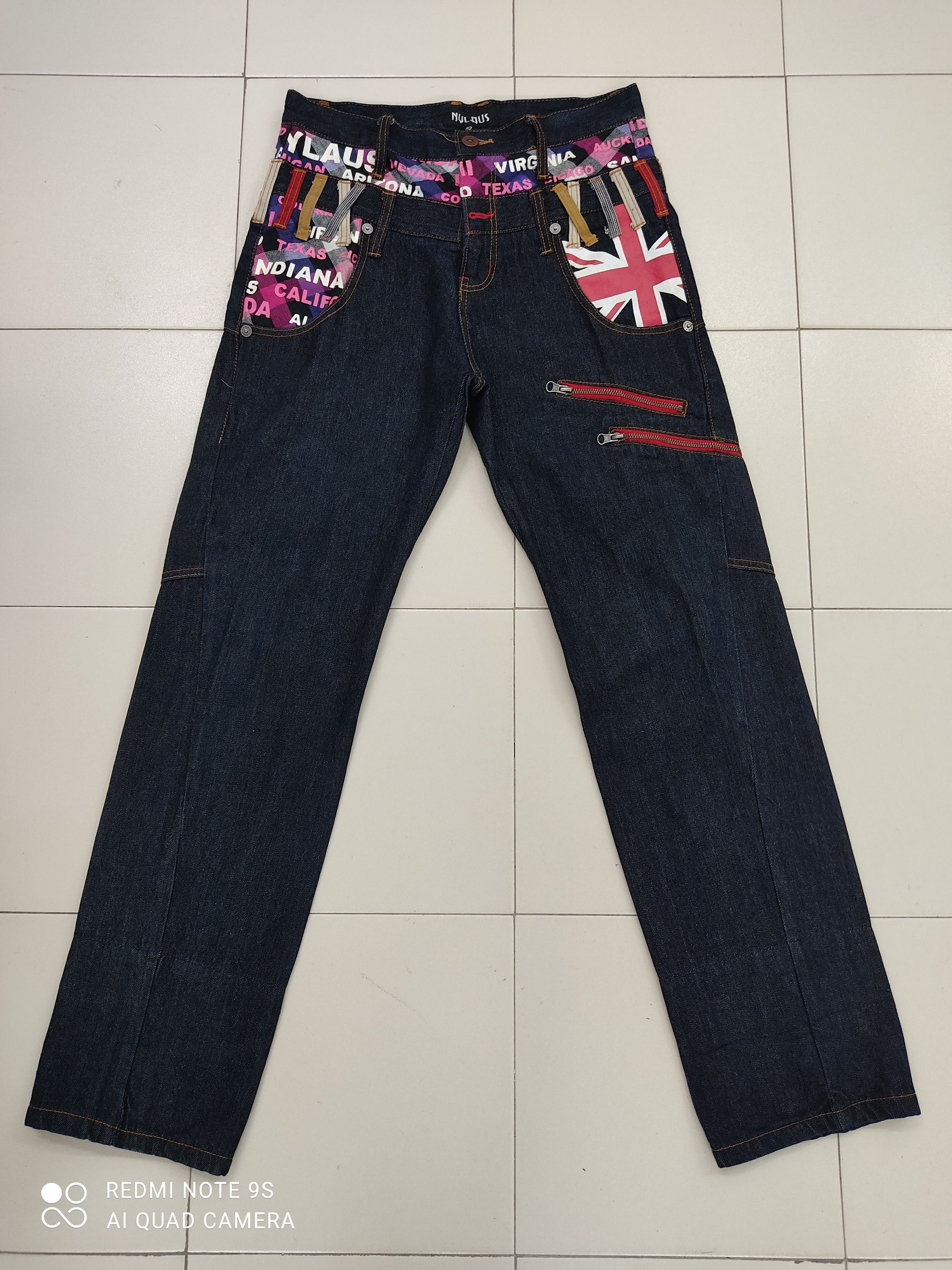 Japanese Brand Nylaus Double Waist Multipocket Jeans Size US 31 - 1 Thumbnail