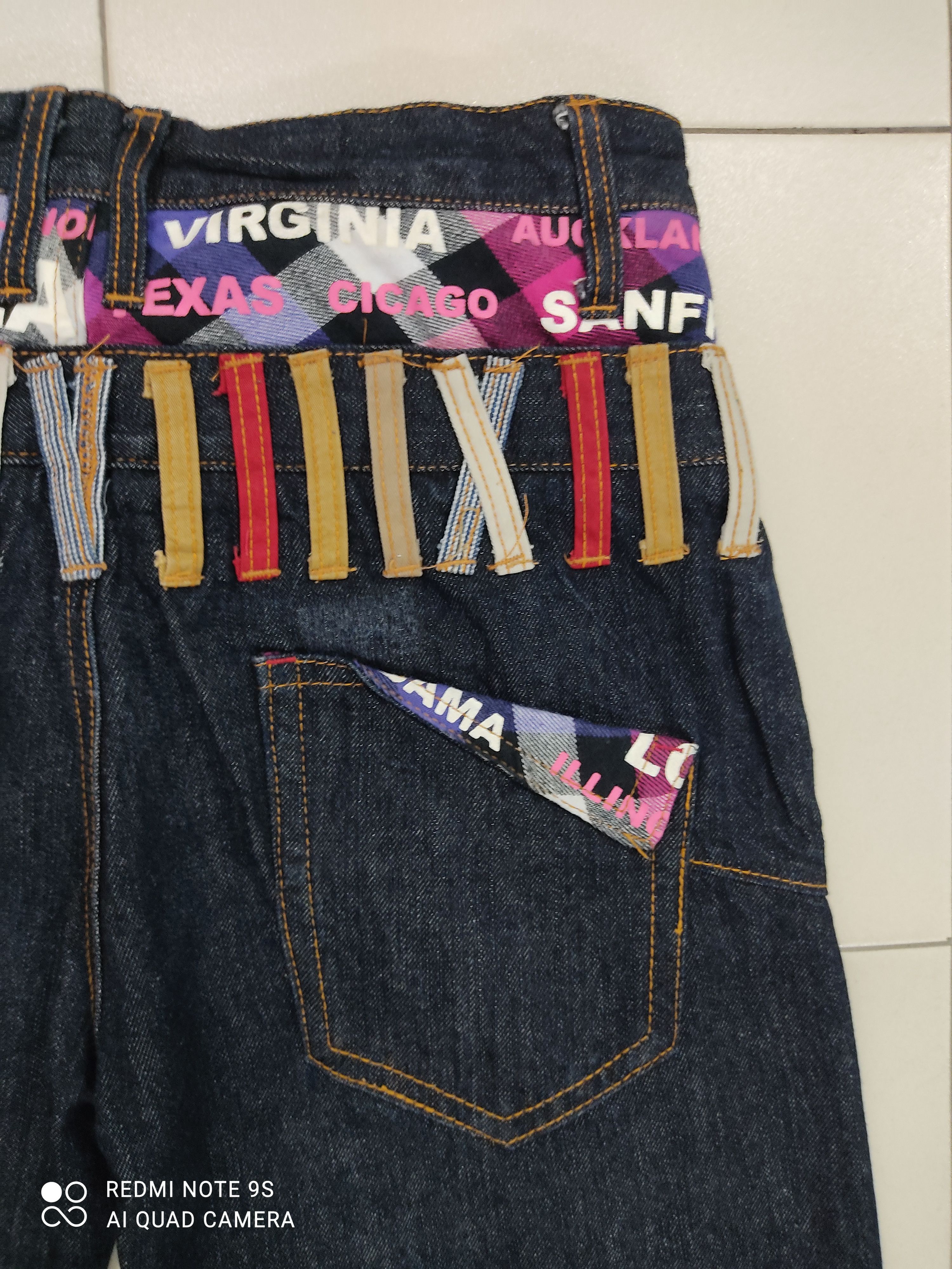 Japanese Brand Nylaus Double Waist Multipocket Jeans Size US 31 - 14 Thumbnail