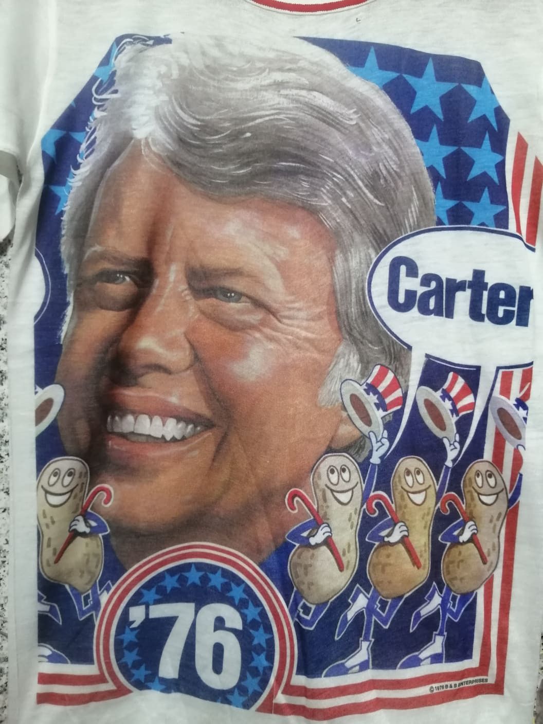 Band Tees × Vintage Vintage 70s Jimmy Carter Campaign T Shirt | 1976 Very Rare Size US S / EU 44-46 / 1 - 3 Thumbnail