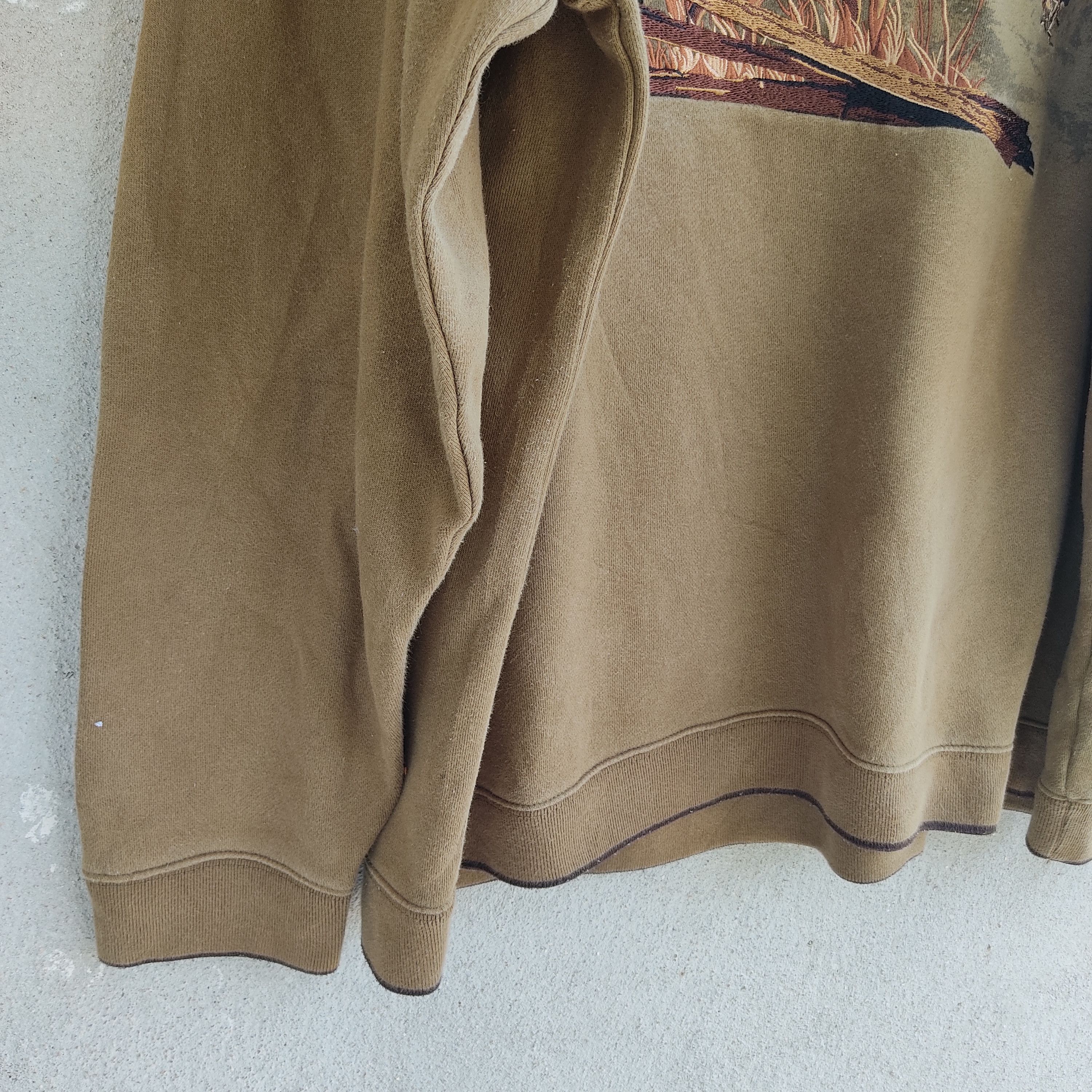 Habitat × Vintage Habitat Deer Scene In Jungle Embroidery Sweatshirt Size US XXL / EU 58 / 5 - 8 Thumbnail