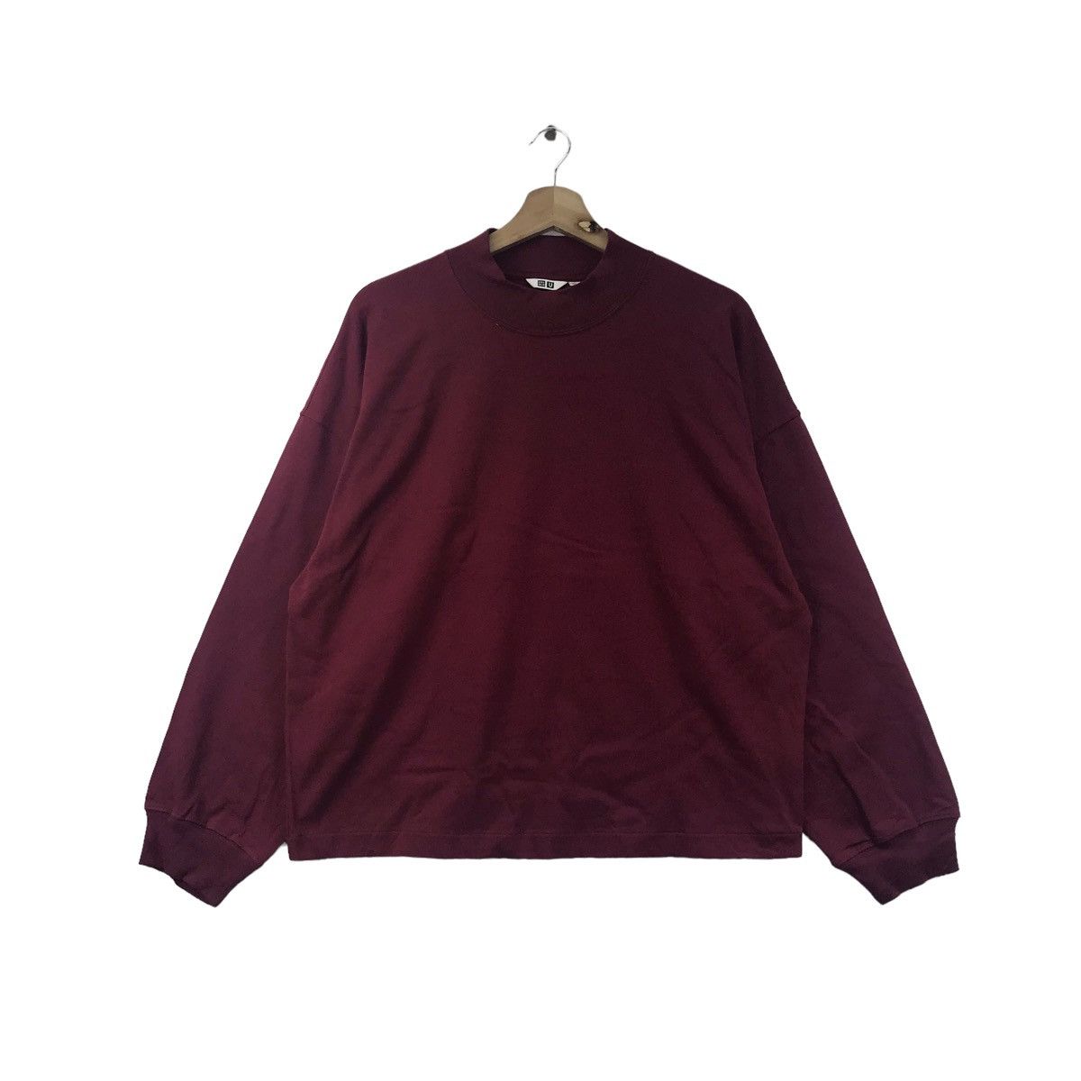 Uniqlo UNIQLO X CHRISTOPHE LEMAIRE Oversize Maroon Plain Sweatshirt Size US L / EU 52-54 / 3 - 1 Thumbnail