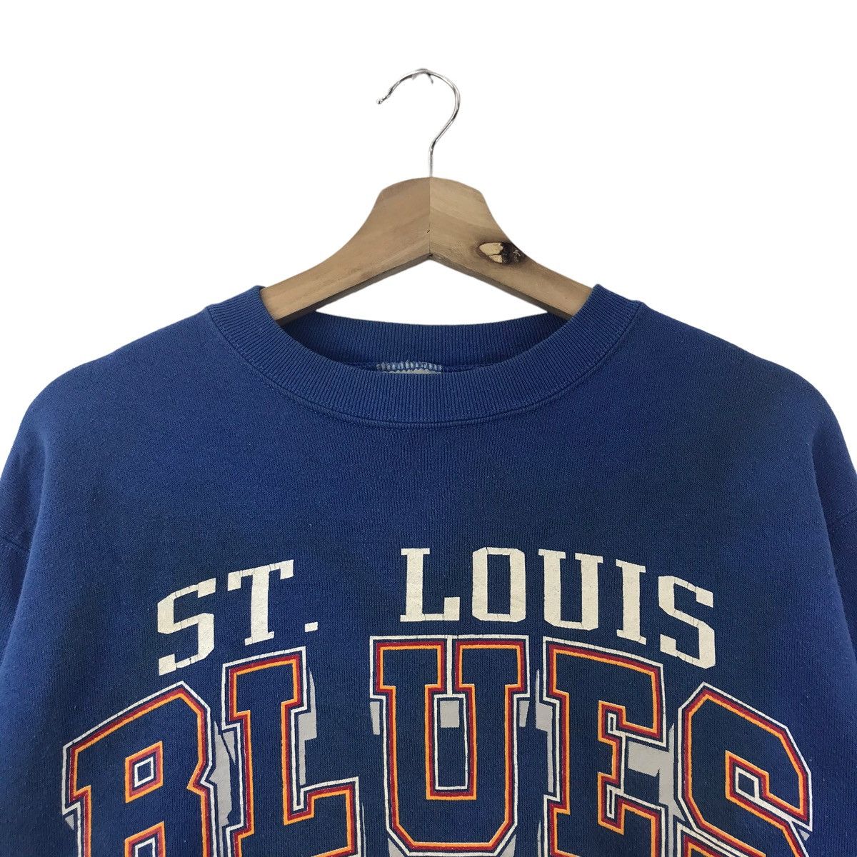 Vintage Vintage 90s ST.LOUIS BLUES Nhl Hockey Logo 7 Blue Sweatshirt Size US M / EU 48-50 / 2 - 2 Thumbnail